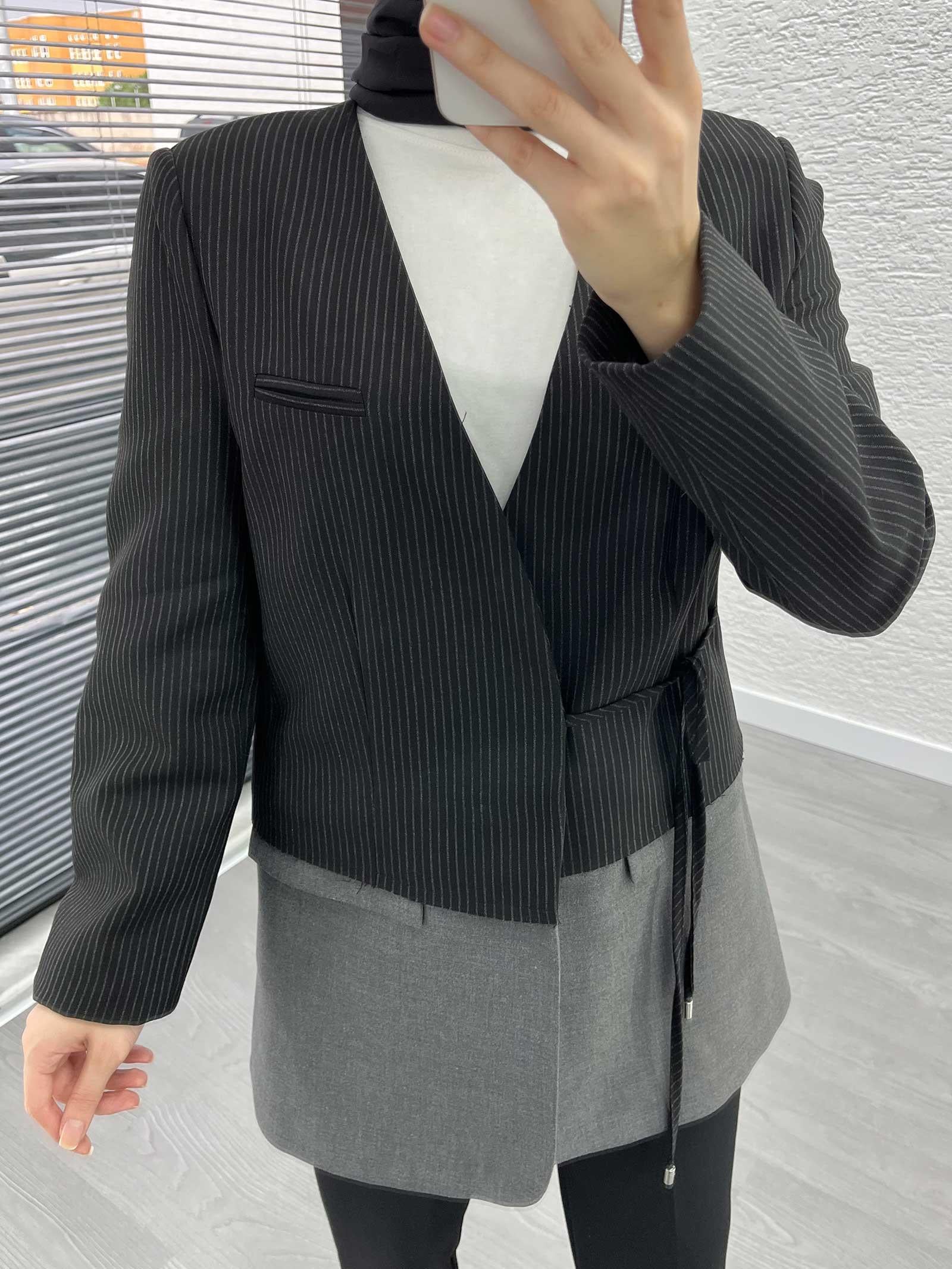 Kruvaze Yaka Blazer Kadın Ceket