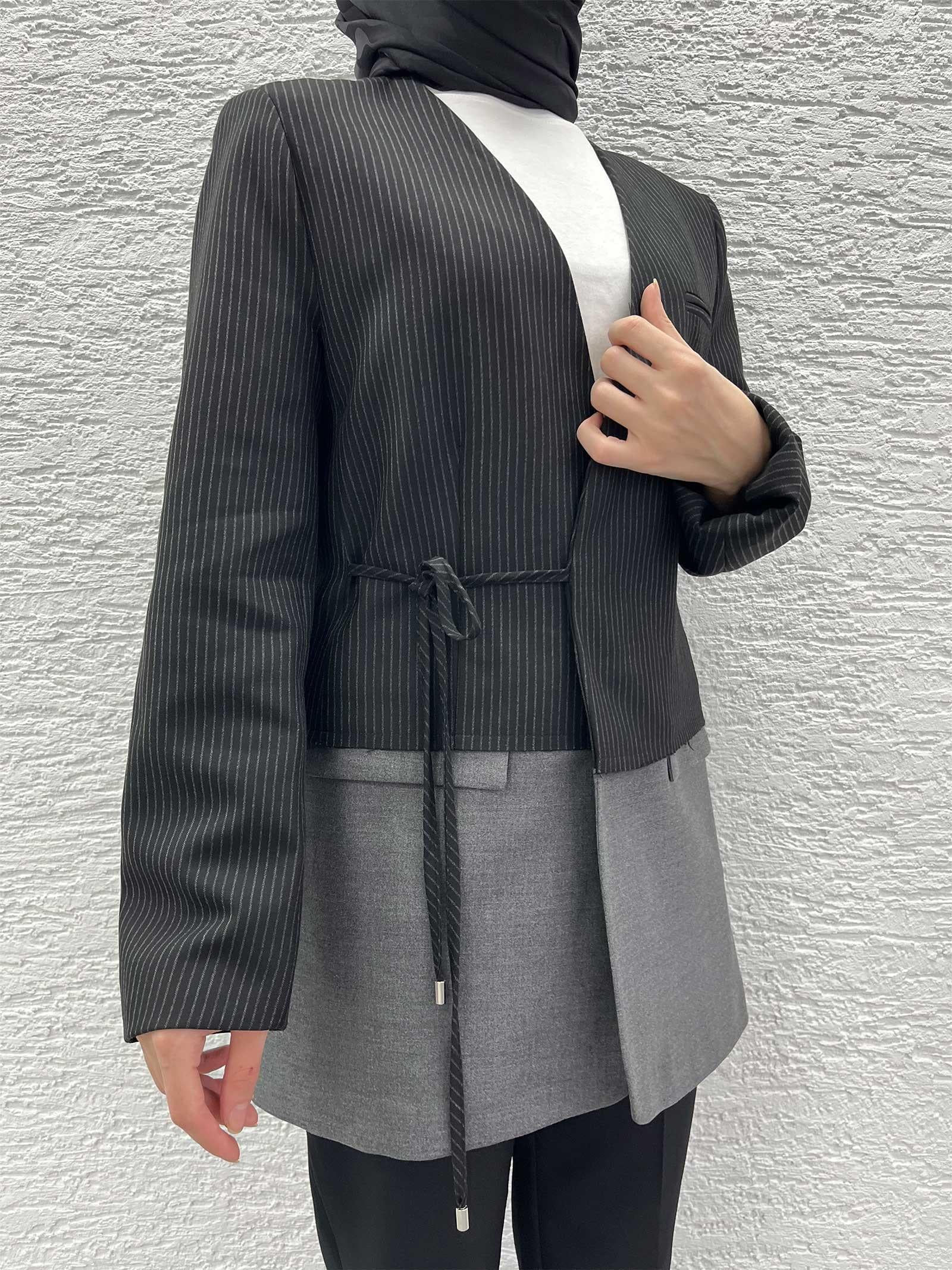 Kruvaze Yaka Blazer Kadın Ceket