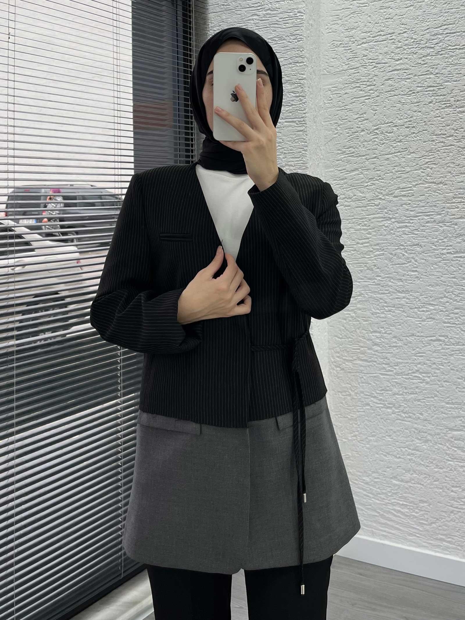 Kruvaze Yaka Blazer Kadın Ceket
