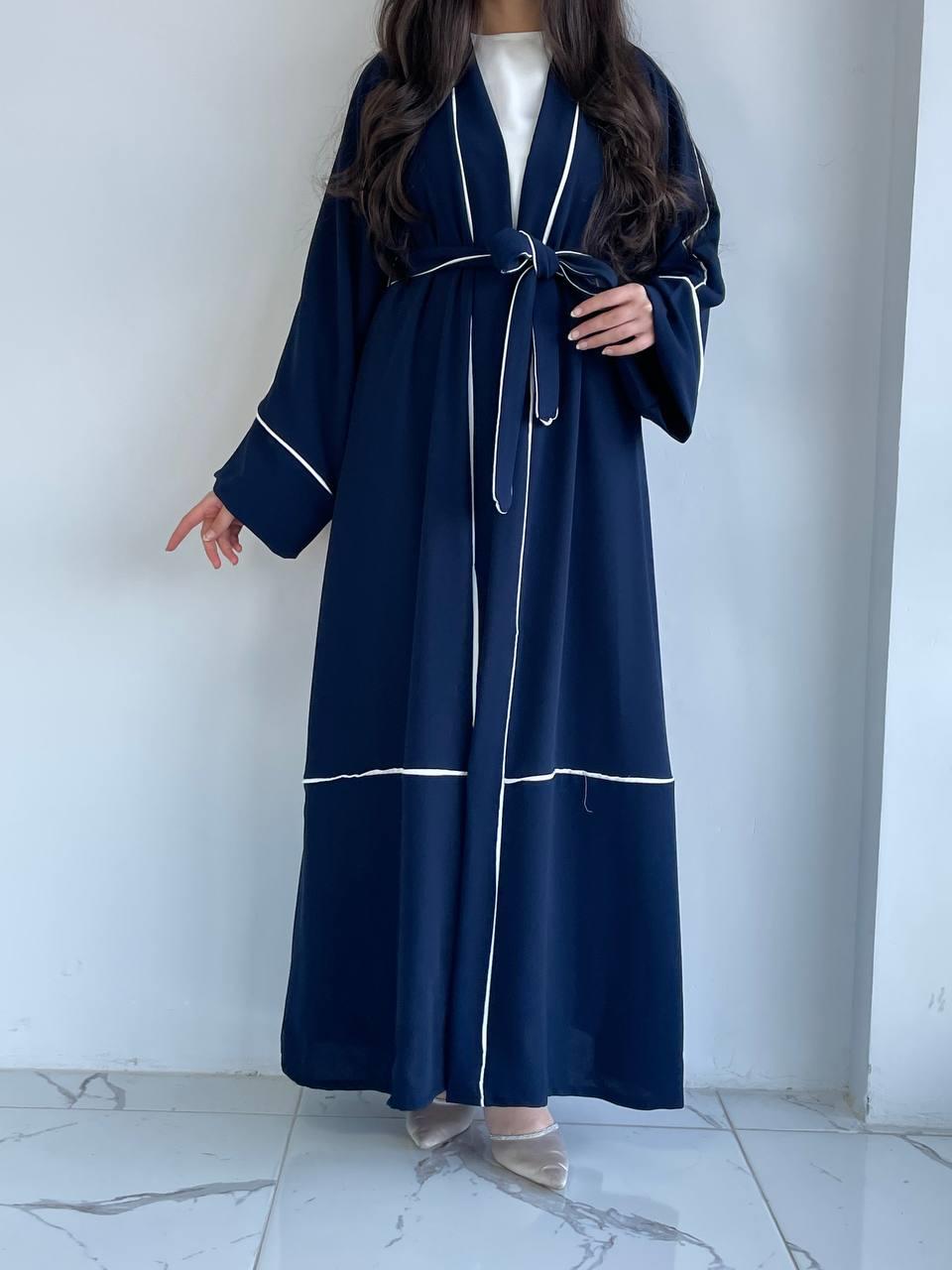 Lacivert Biyeli Abaya