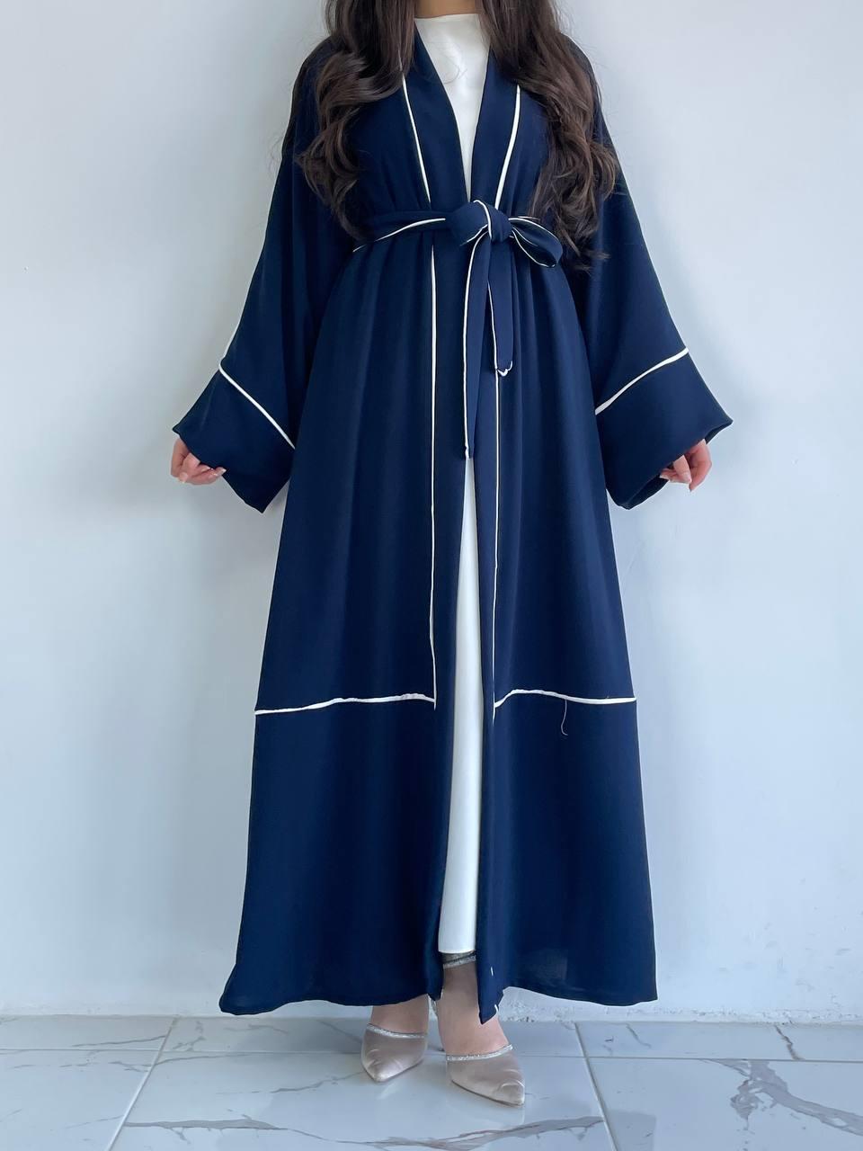 Lacivert Biyeli Abaya