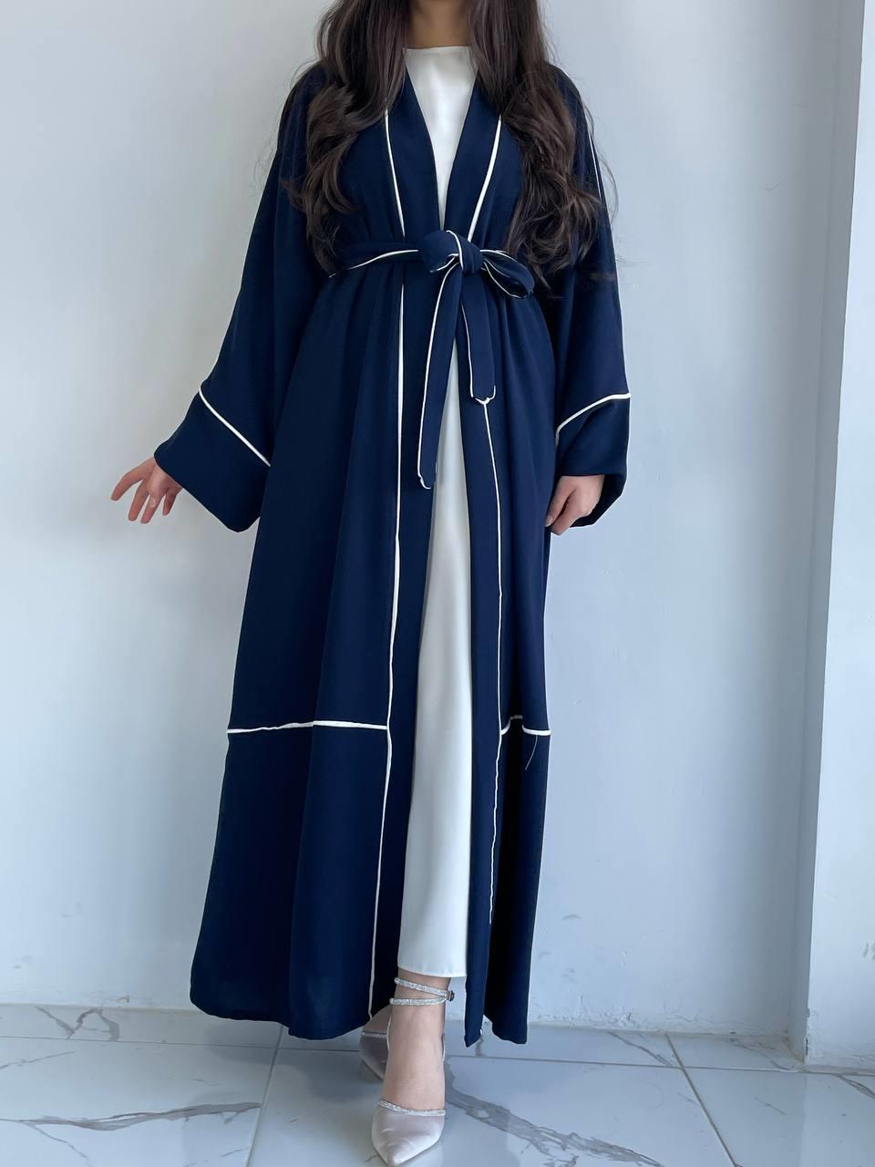 Lacivert Biyeli Abaya