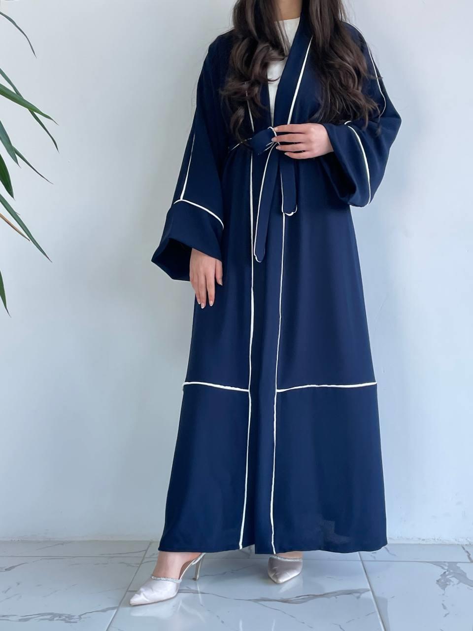 Lacivert Biyeli Abaya