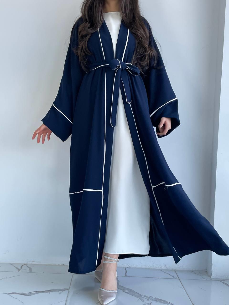 Lacivert Biyeli Abaya