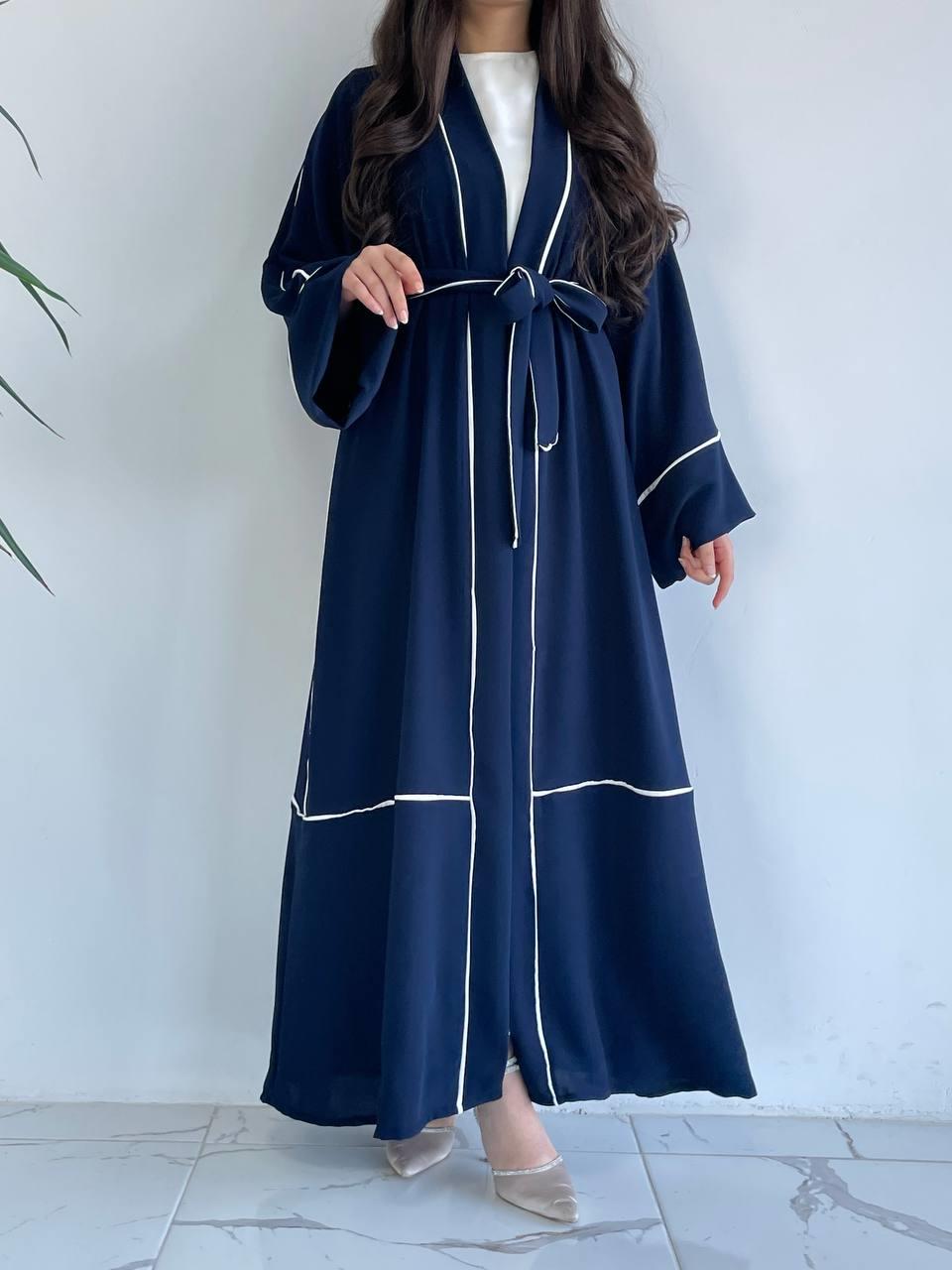 Lacivert Biyeli Abaya