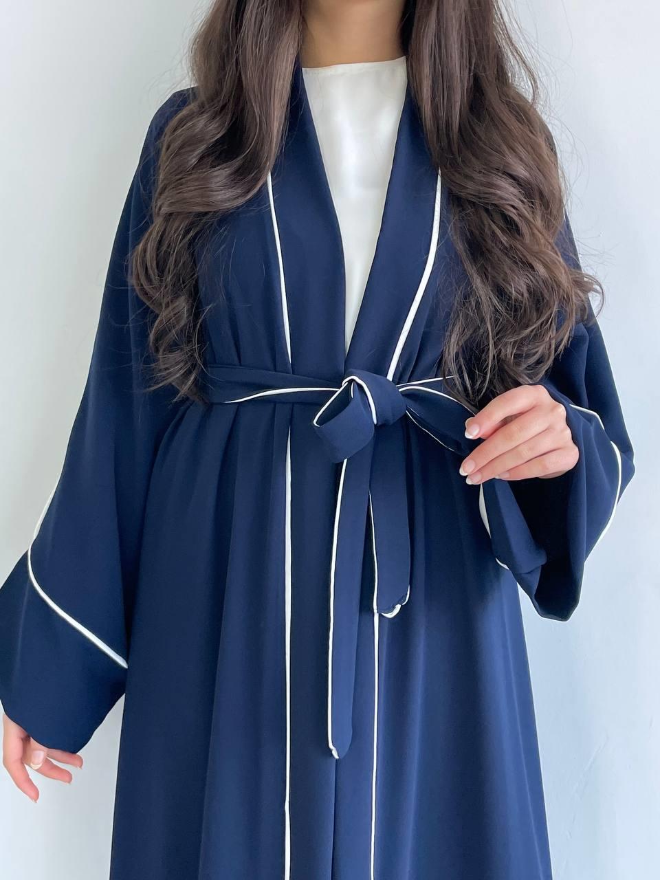 Lacivert Biyeli Abaya