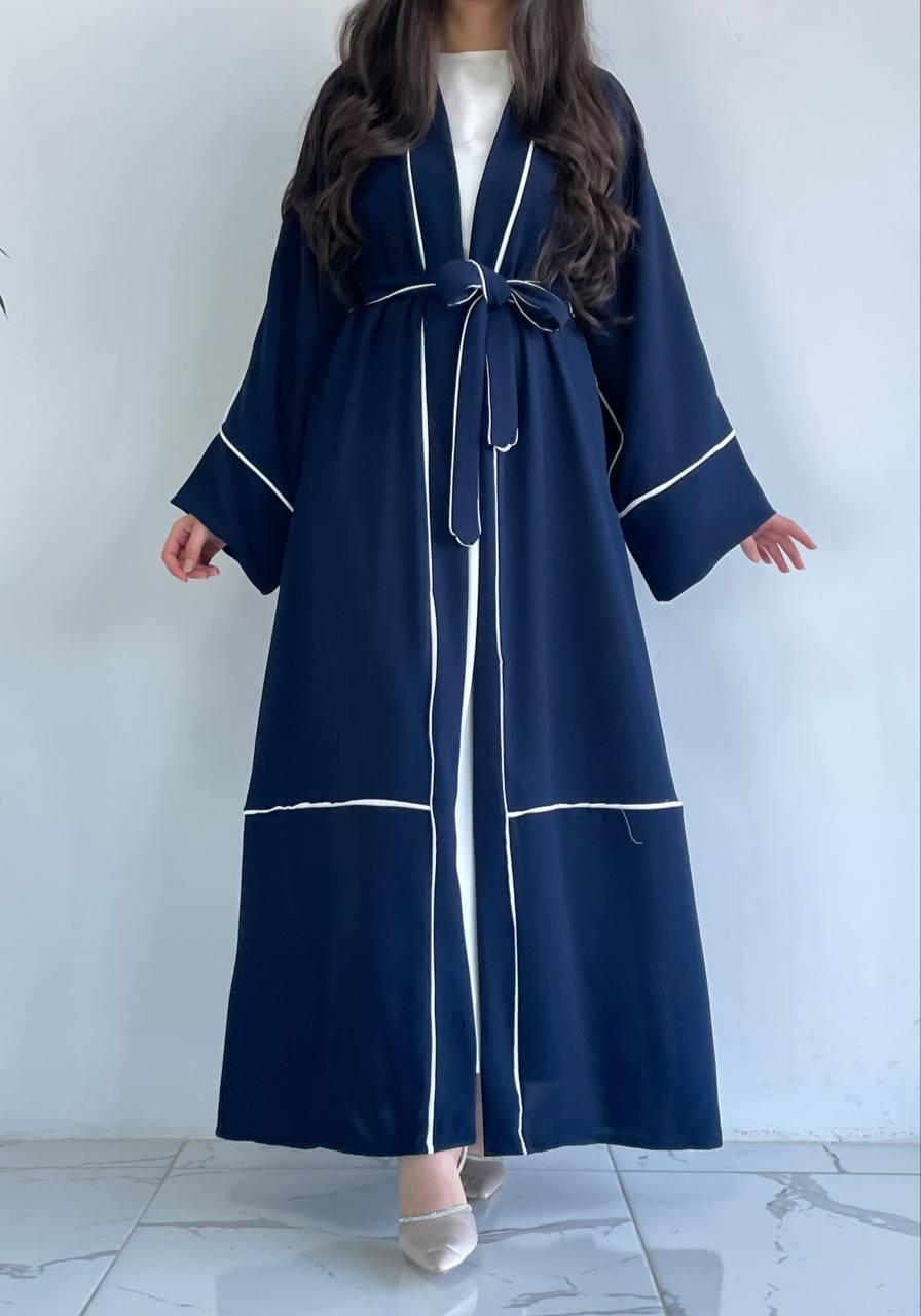 Lacivert Biyeli Abaya