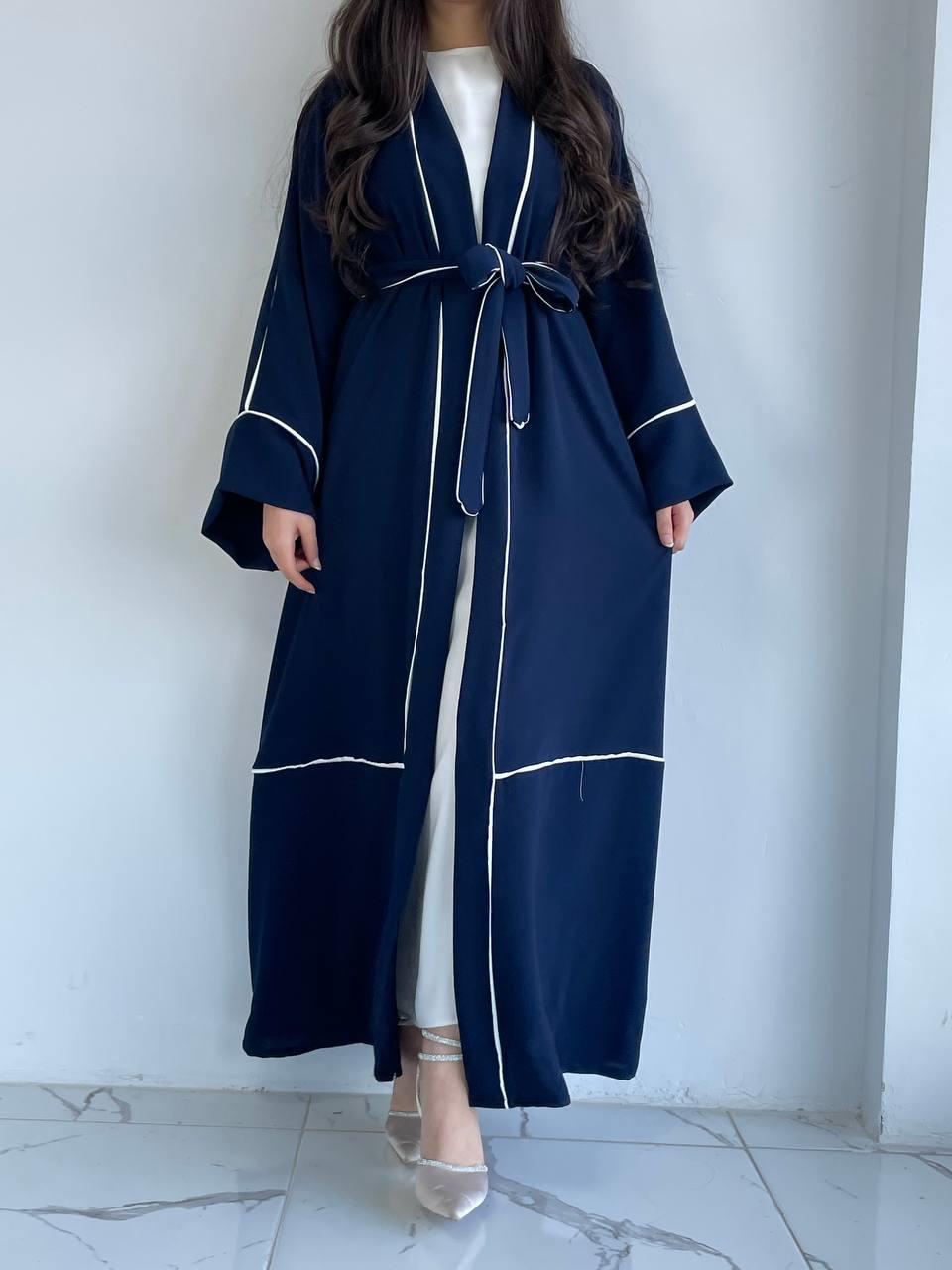 Lacivert Biyeli Abaya