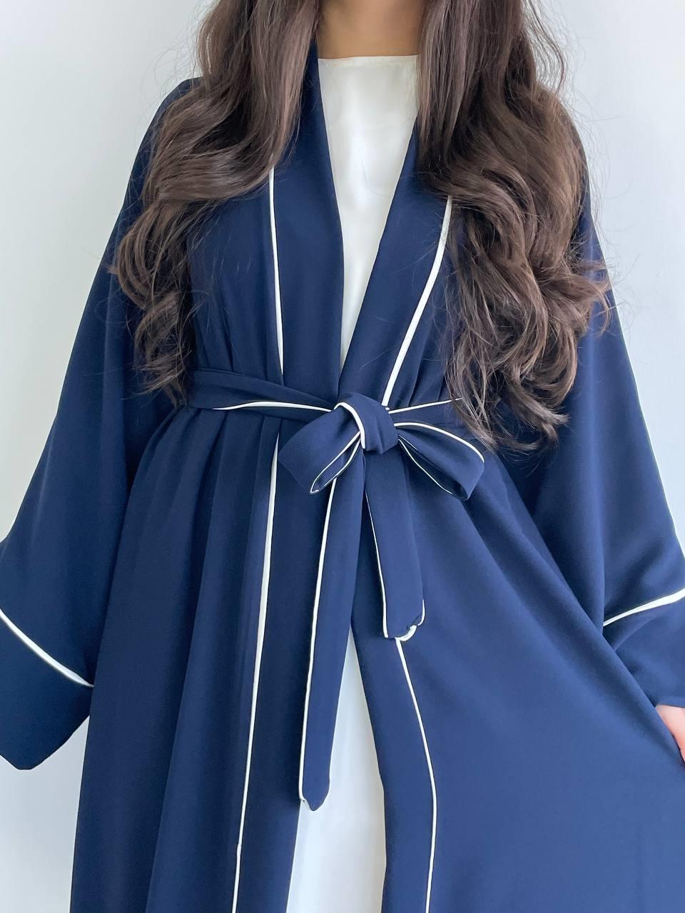 Lacivert Biyeli Abaya