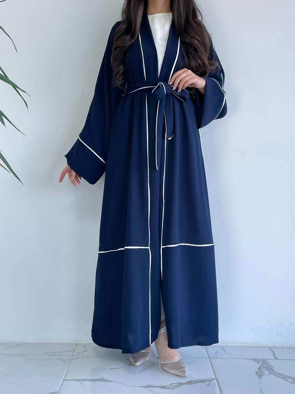 Lacivert Biyeli Abaya