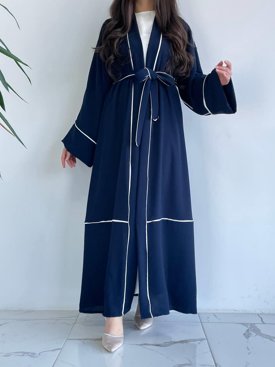 Lacivert Biyeli Abaya