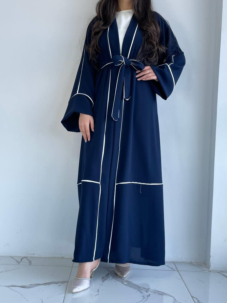 Lacivert Biyeli Abaya