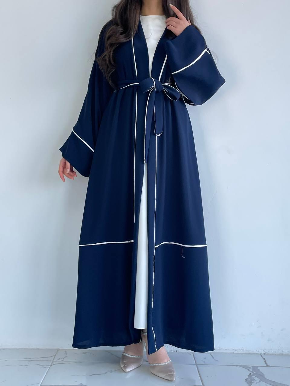 Lacivert Biyeli Abaya