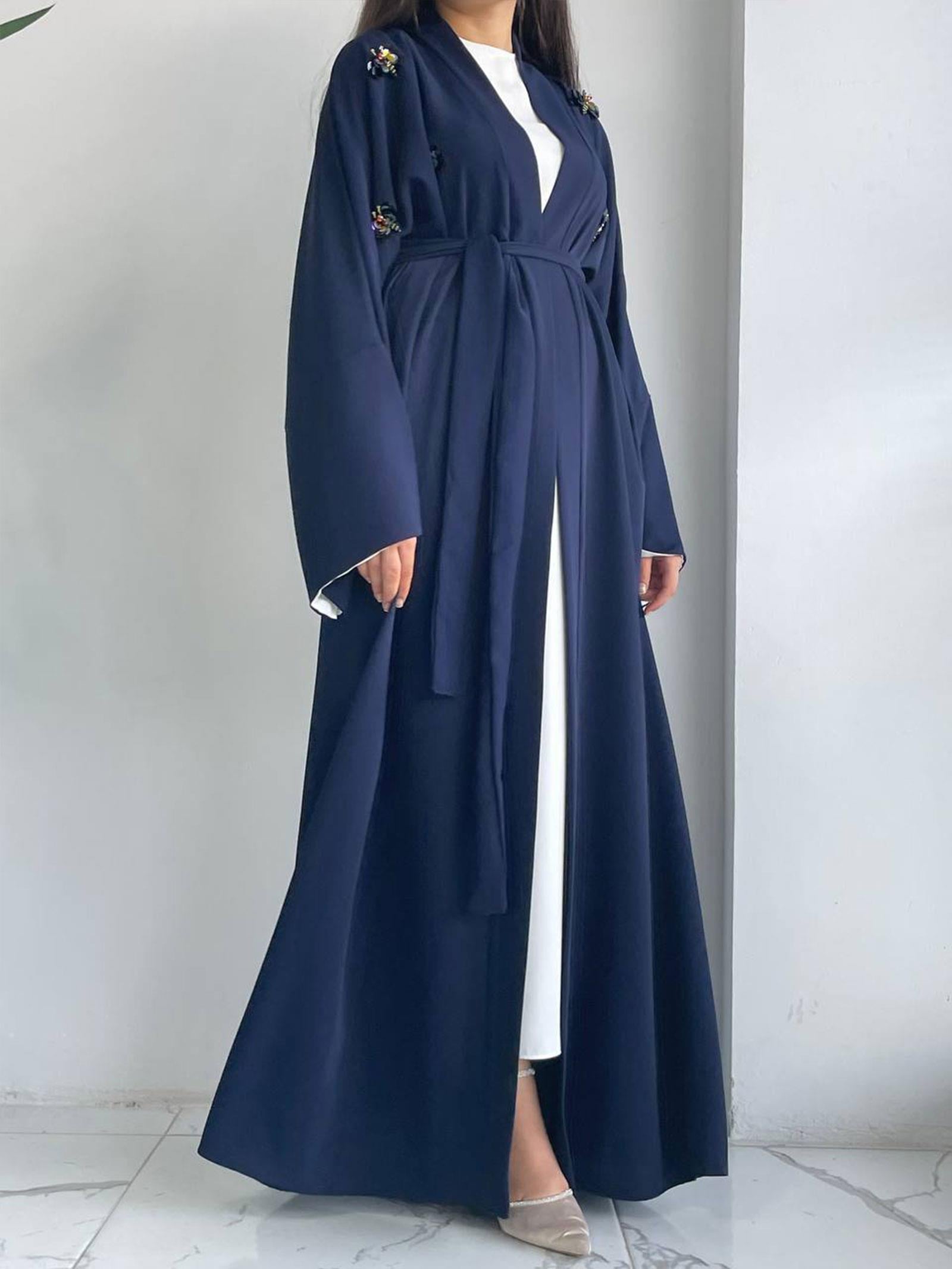 Lacivert Ebrar Abaya 