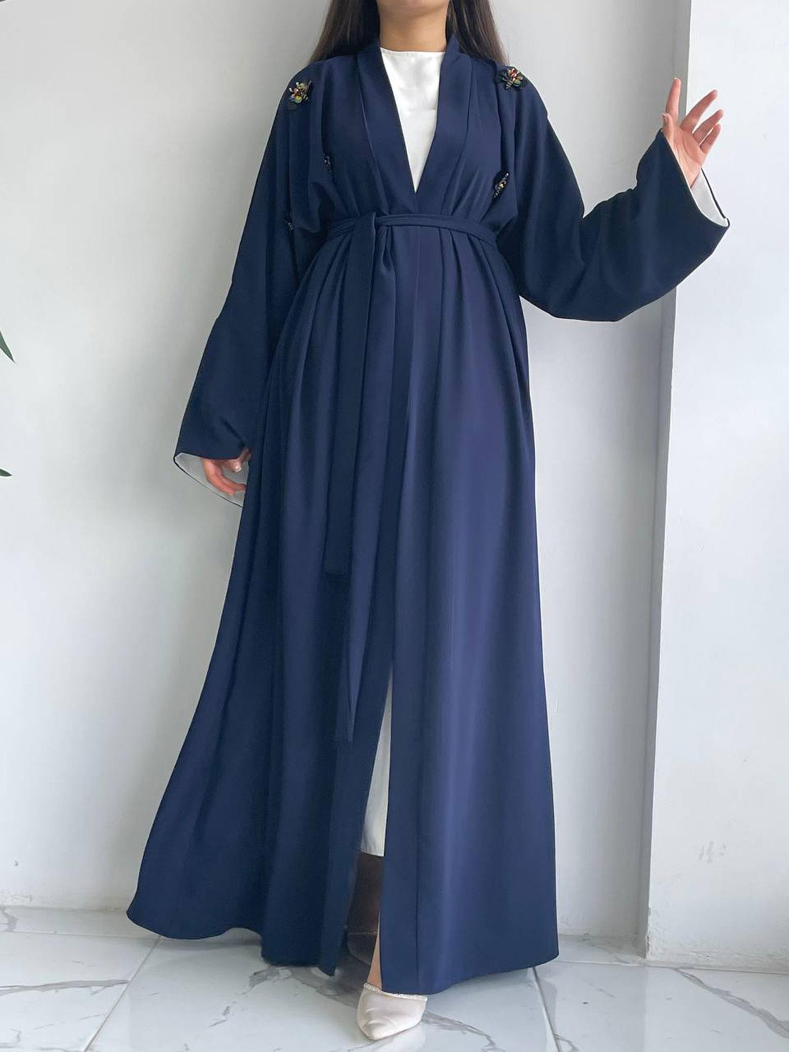 Lacivert Ebrar Abaya 