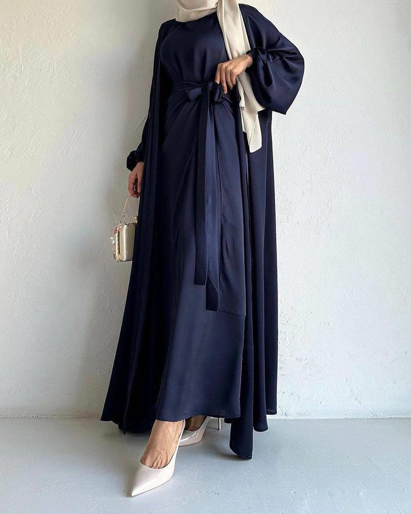 Lacivert  İnna Abaya Takım