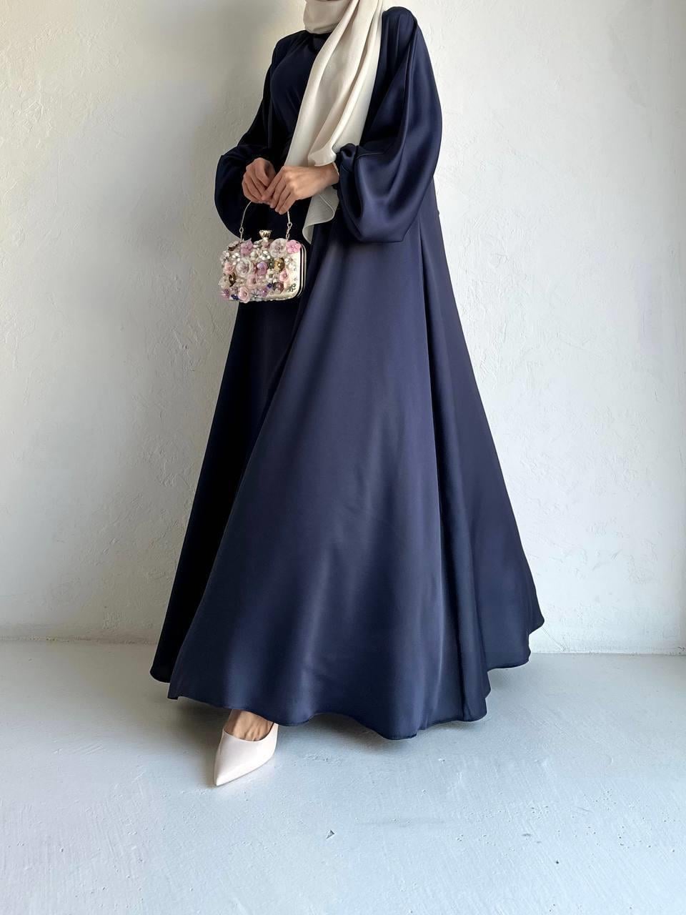 Lacivert  İnna Abaya Takım