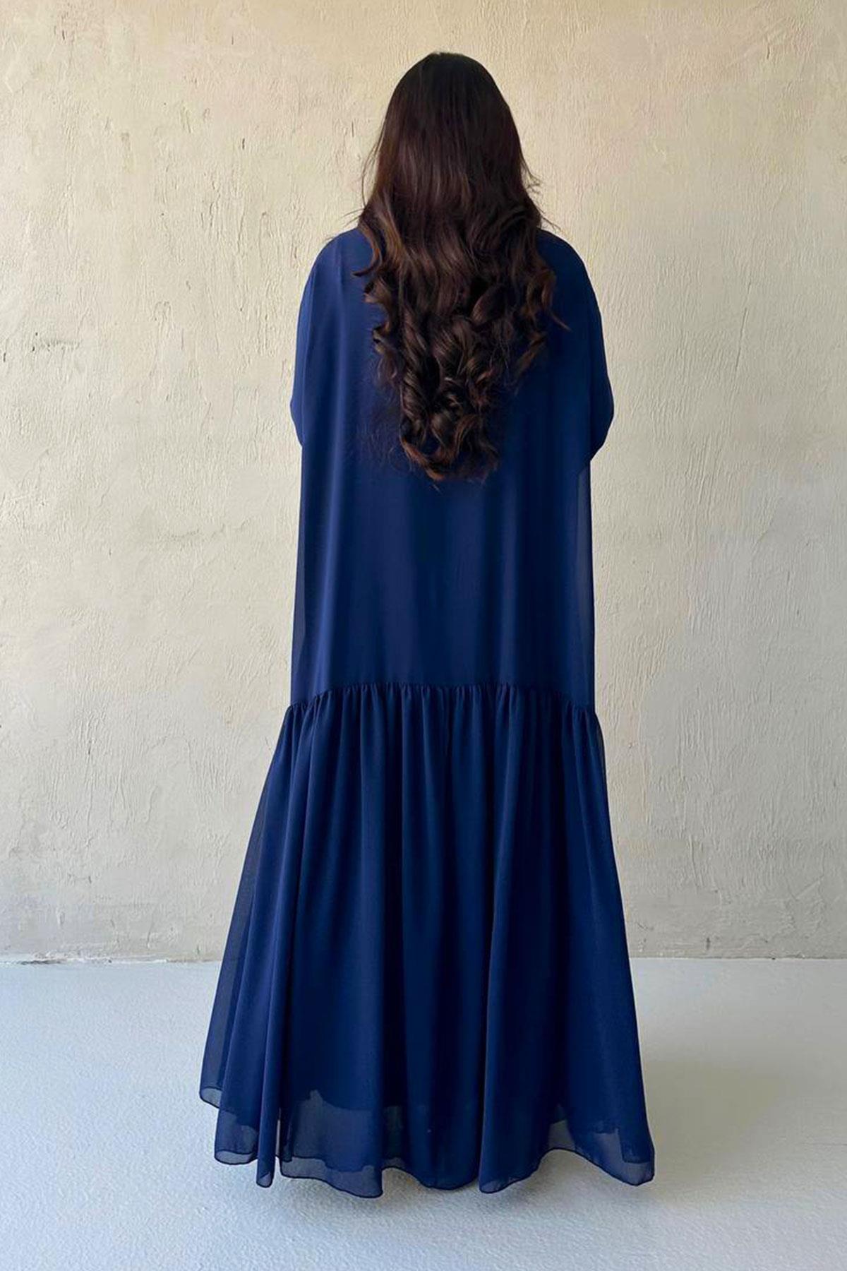 Liva Şifon Abaya -Lacivert