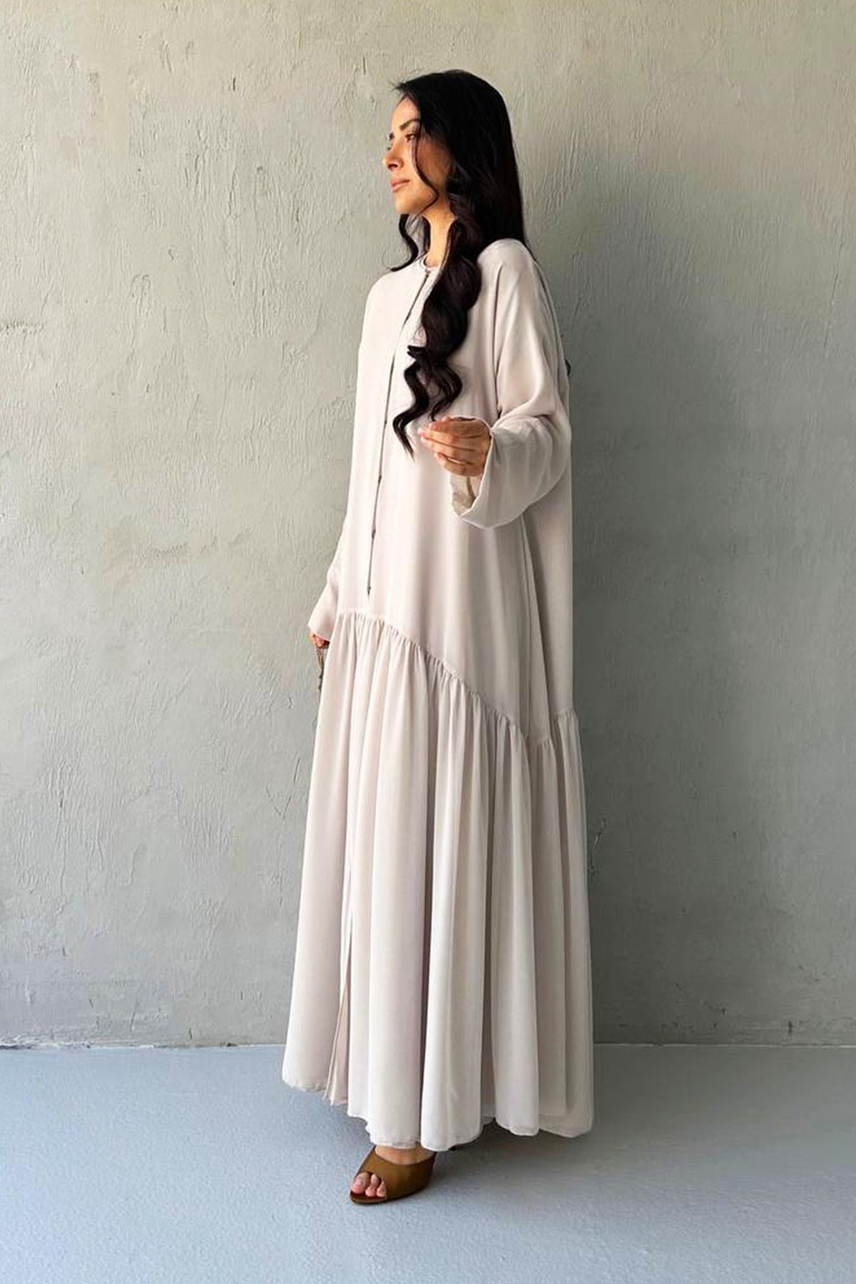 Liva Şifon Abaya -Taş