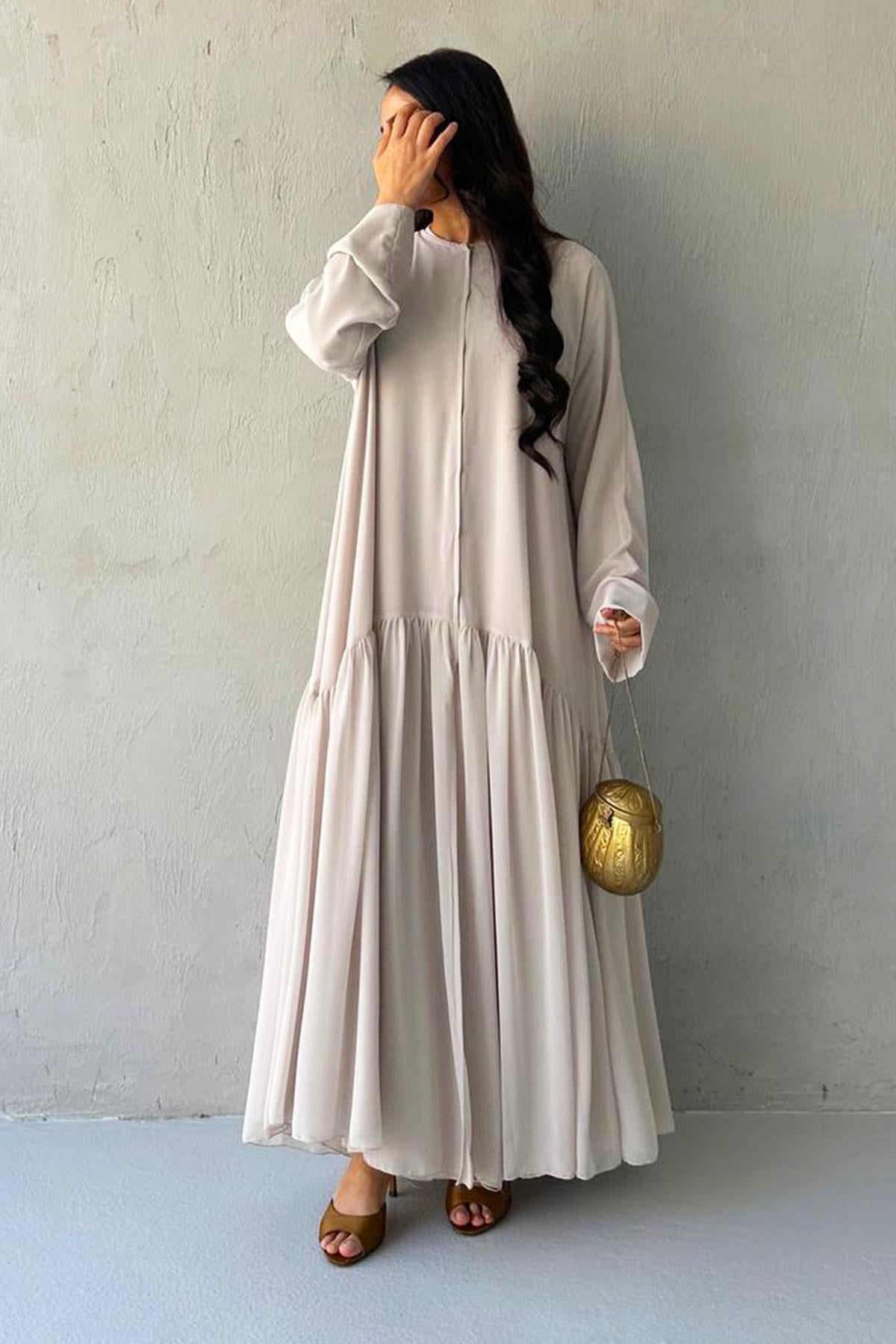 Liva Şifon Abaya -Taş