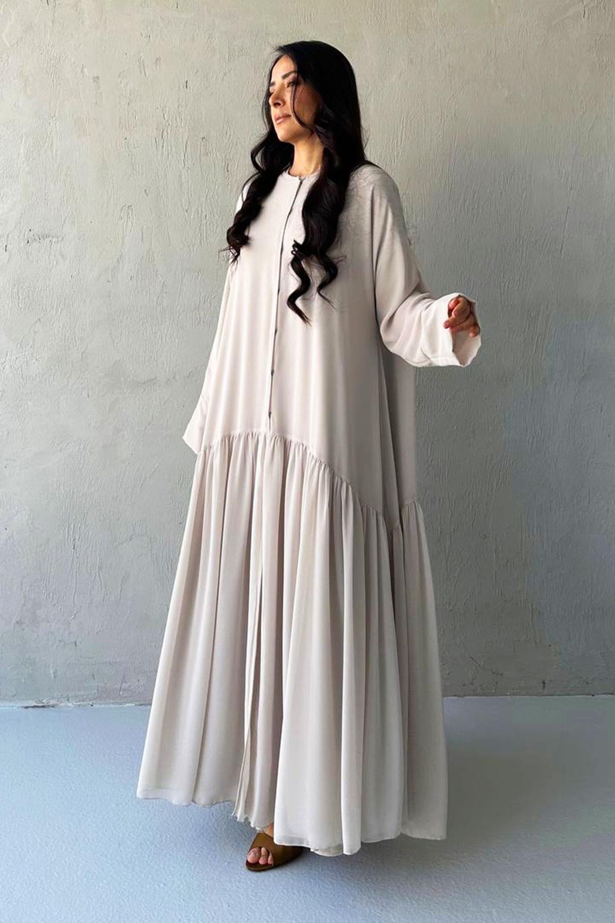 Liva Şifon Abaya -Taş