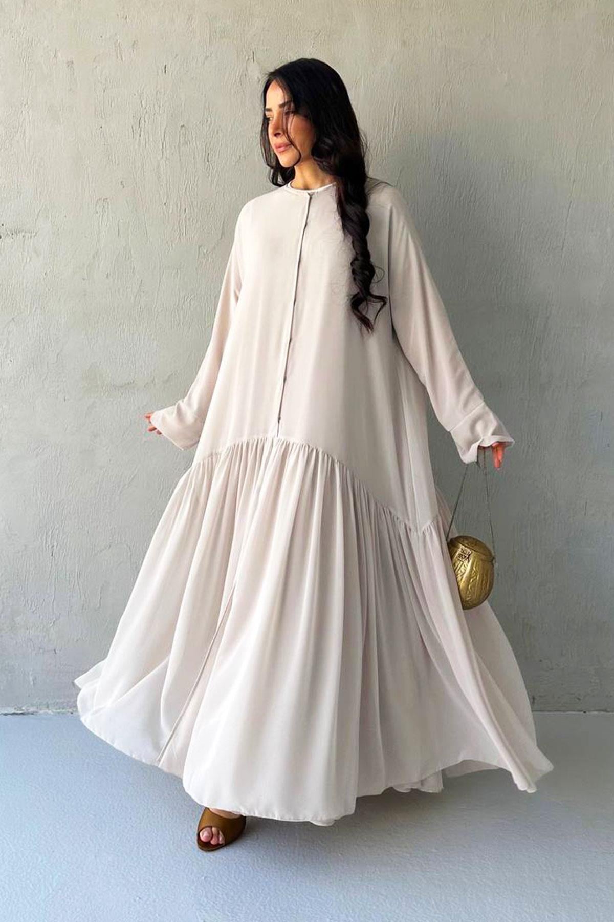 Liva Şifon Abaya -Taş