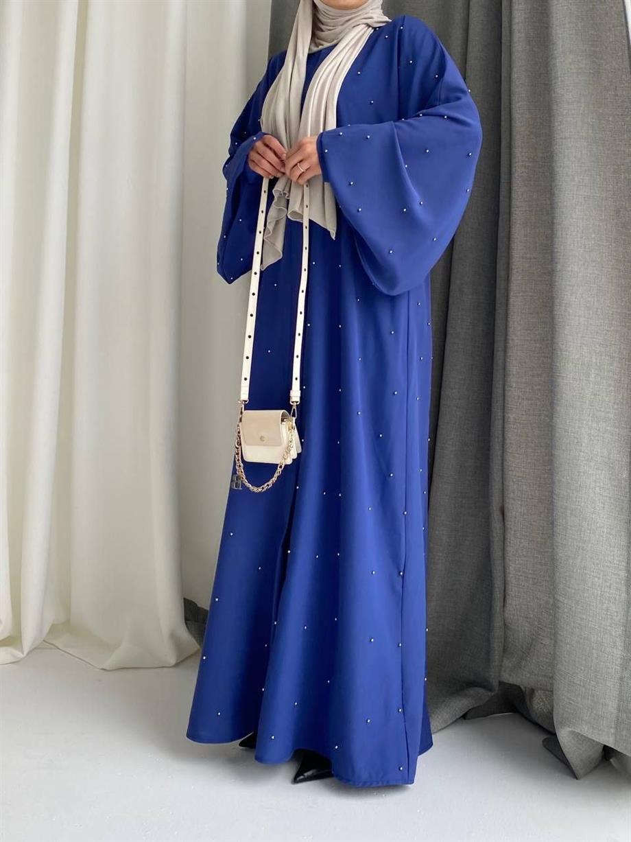 Mavi İncili Abaya 