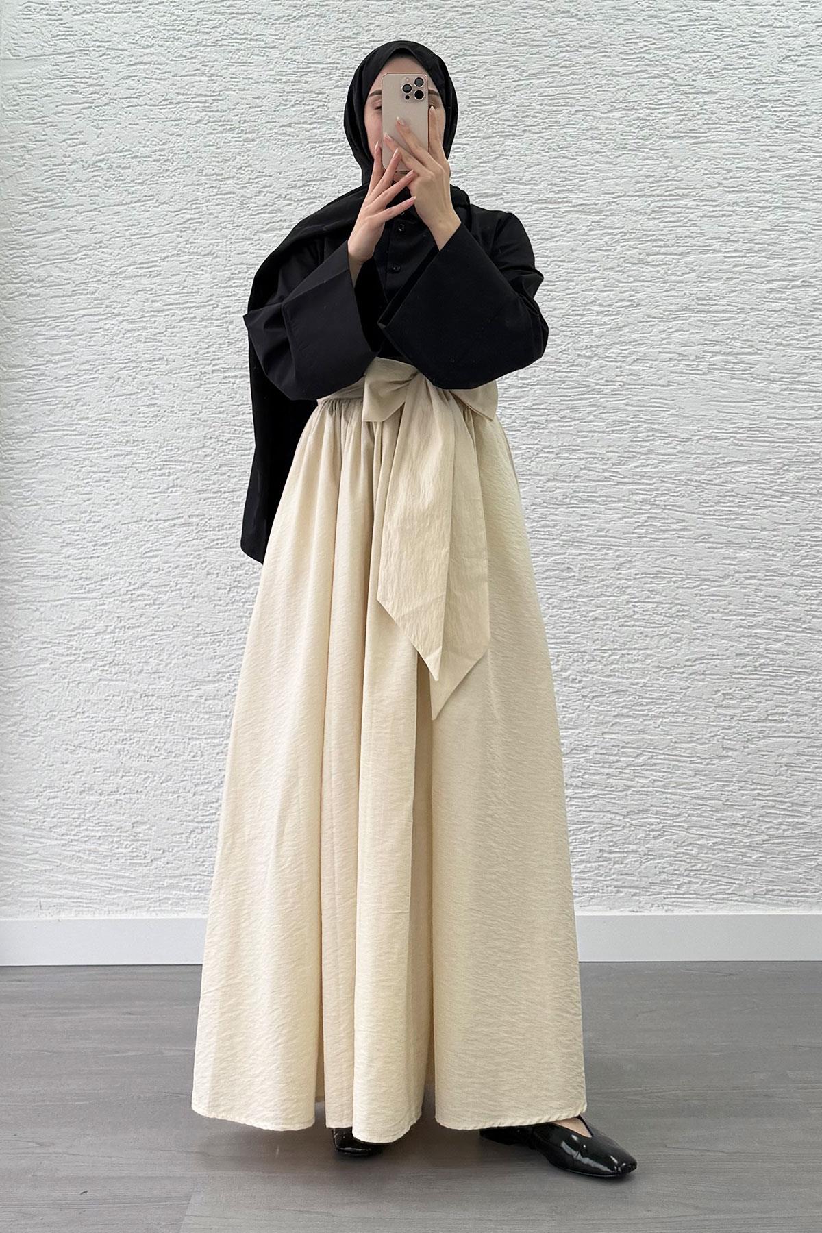 Minimalist Oversize Yarasa Kol Poplin Kadın Gömlek - Siyah