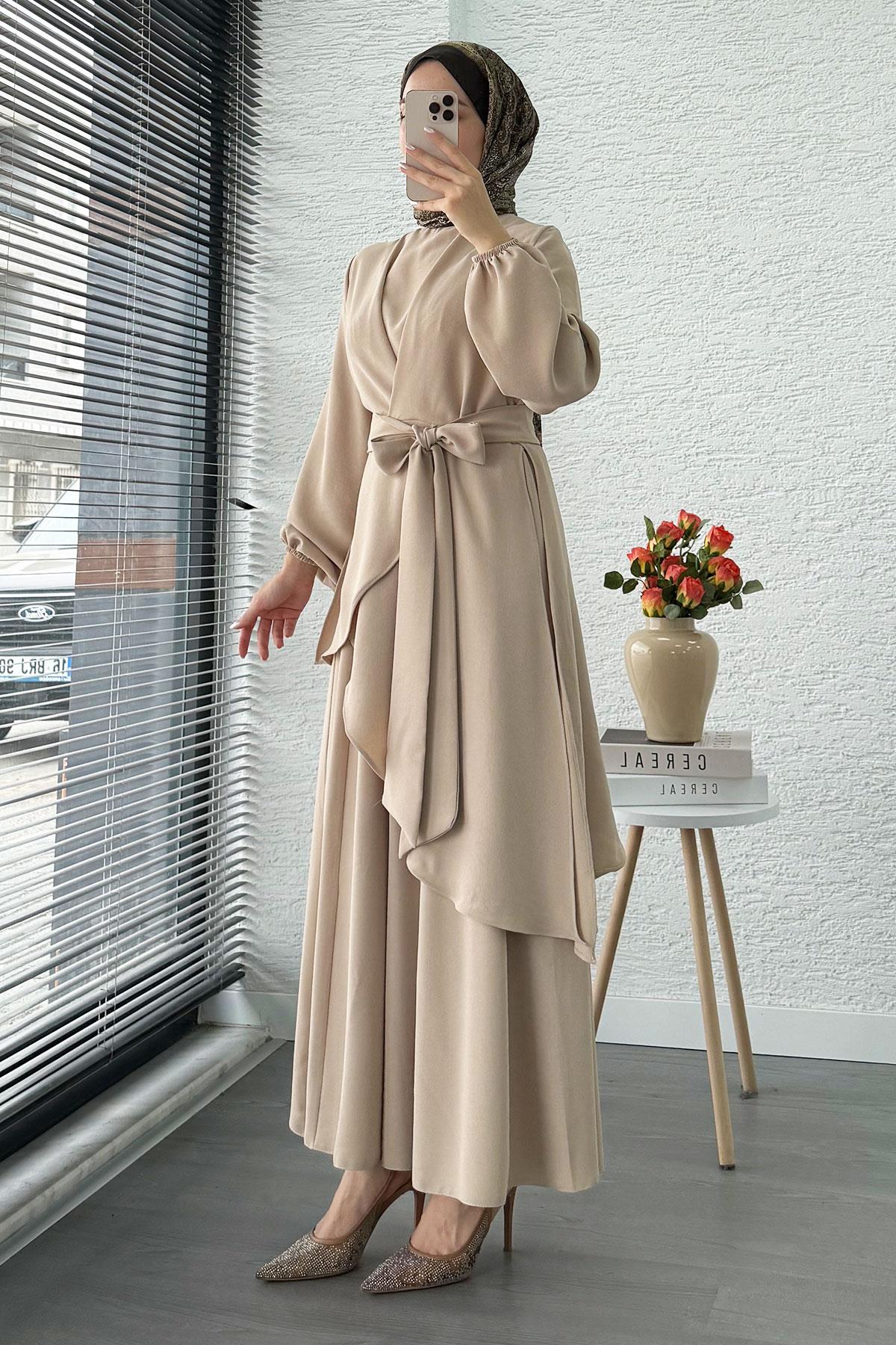 Nora Asimetrik Pantolonlu Takım – Taş