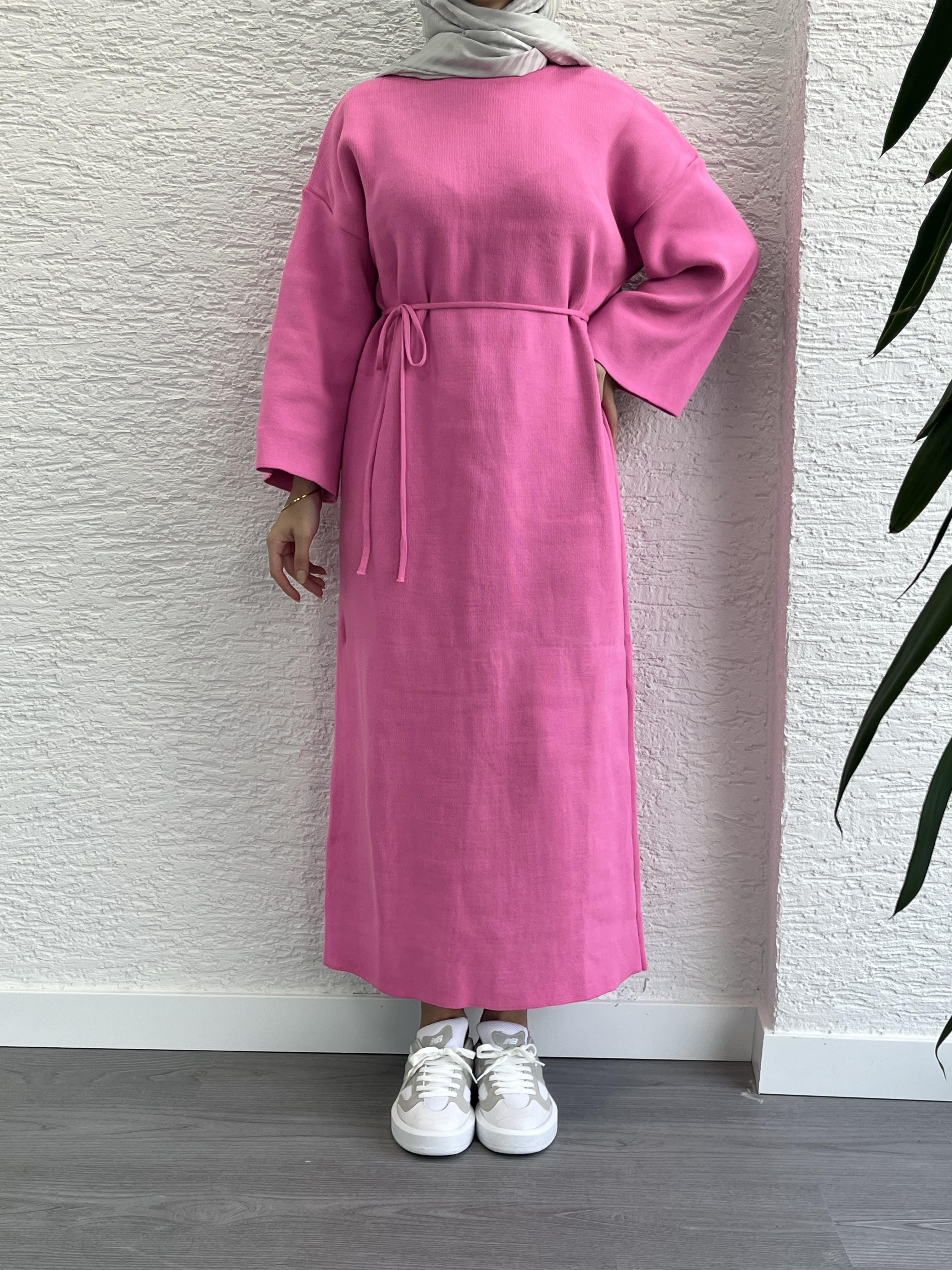 Pembe Amore Triko Elbise