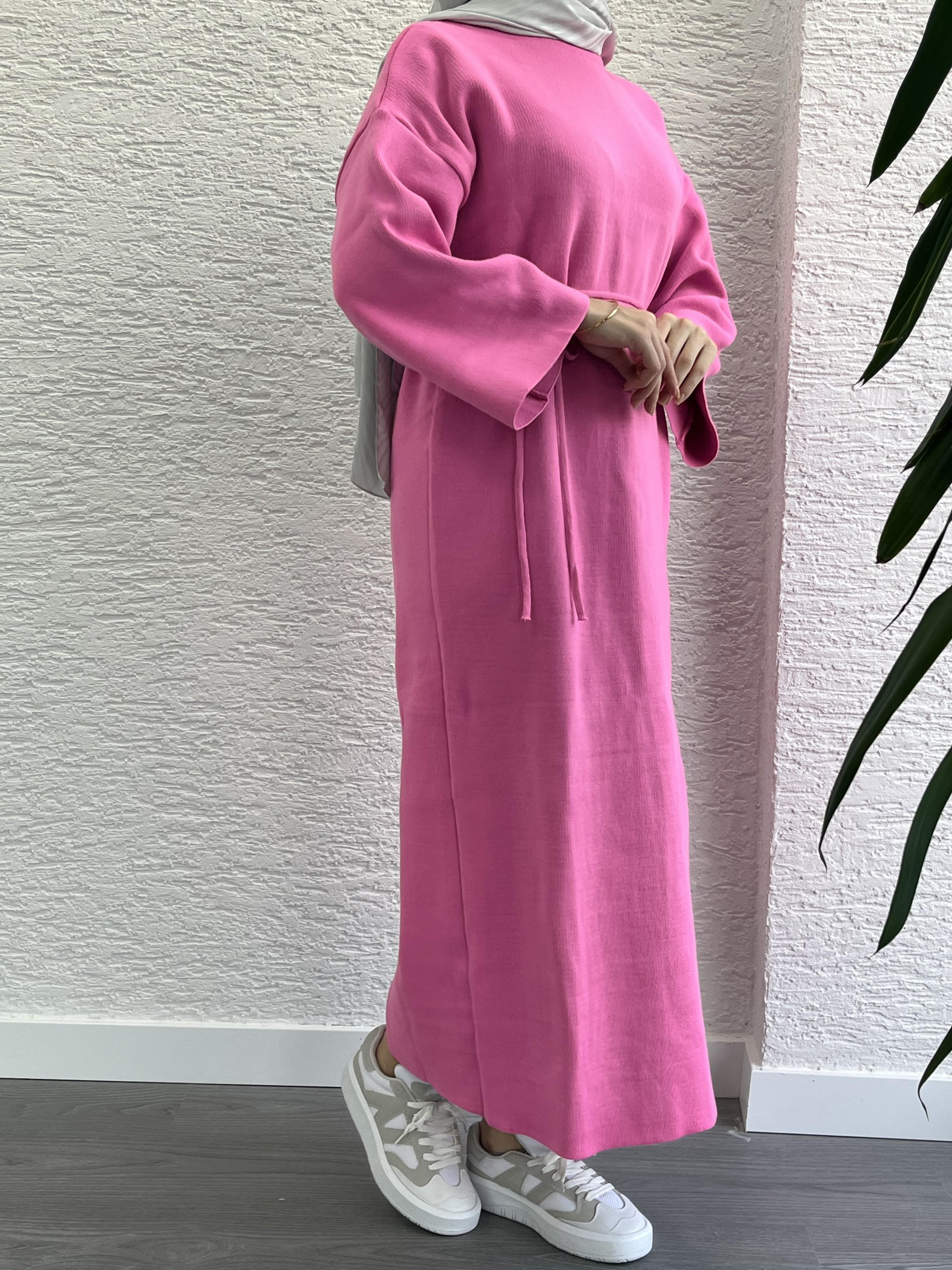 Pembe Amore Triko Elbise