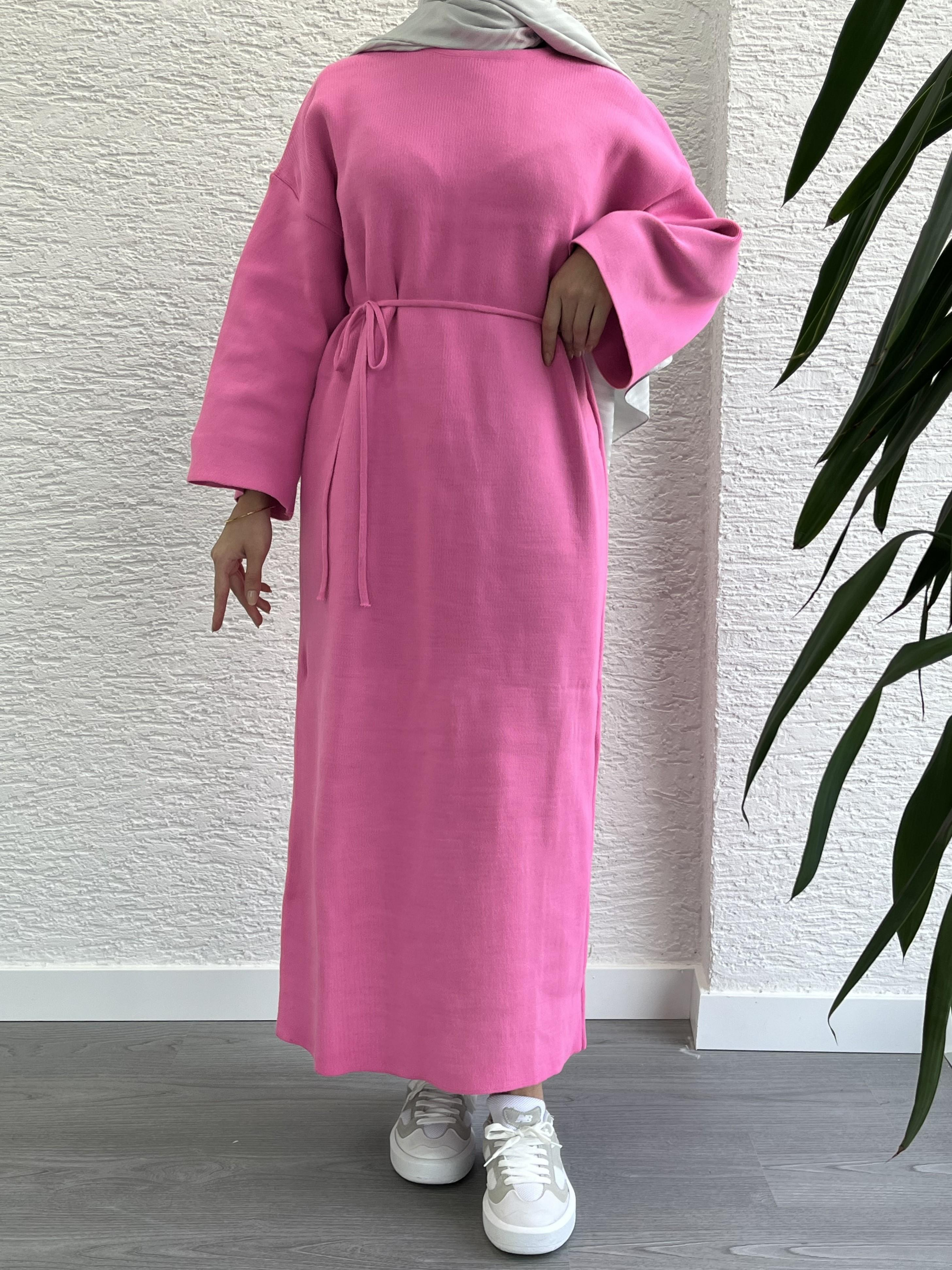 Pembe Amore Triko Elbise