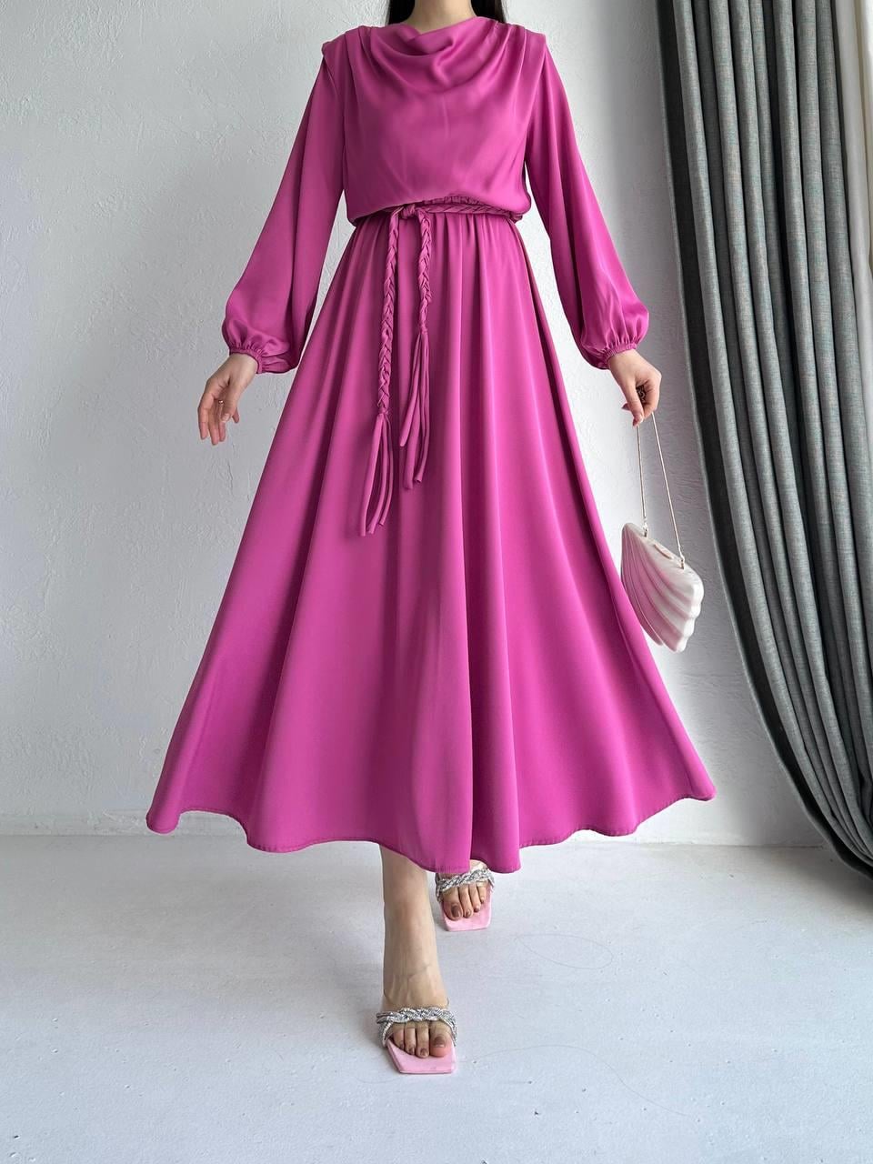 Pembe Henna Elbise 