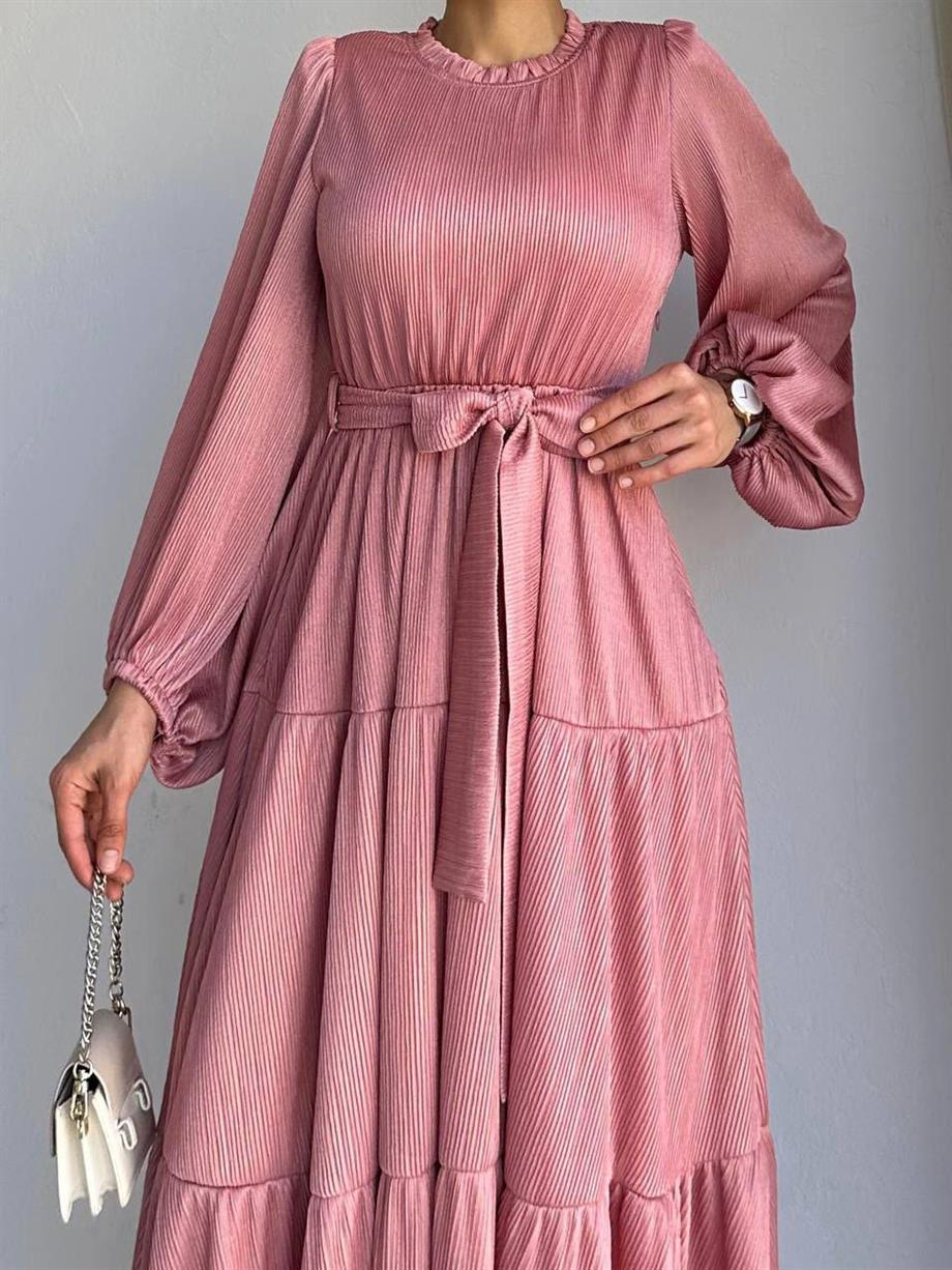 Pembe Lizbon Elbise