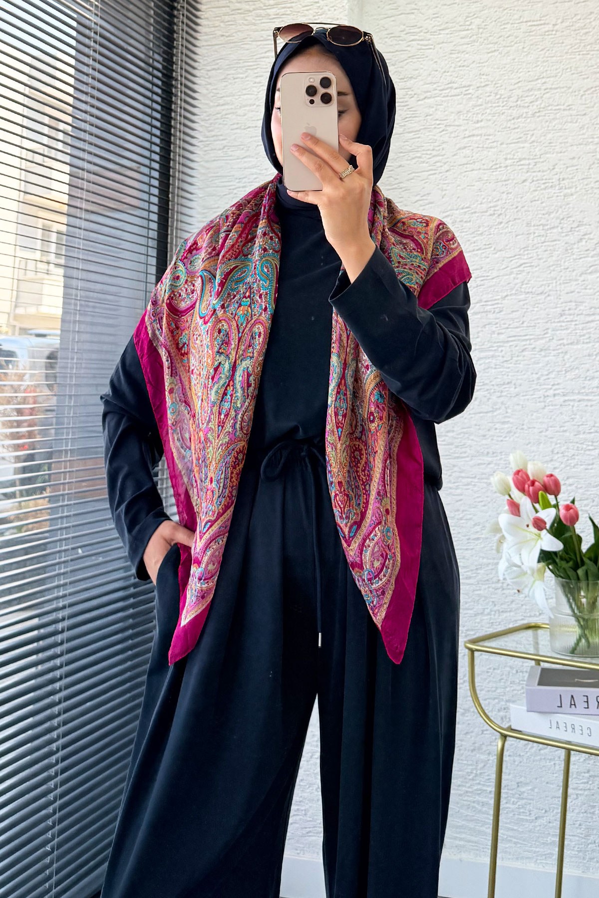 Premium Şalvar Kesim Double Face Pantolon Takım - Antrasit