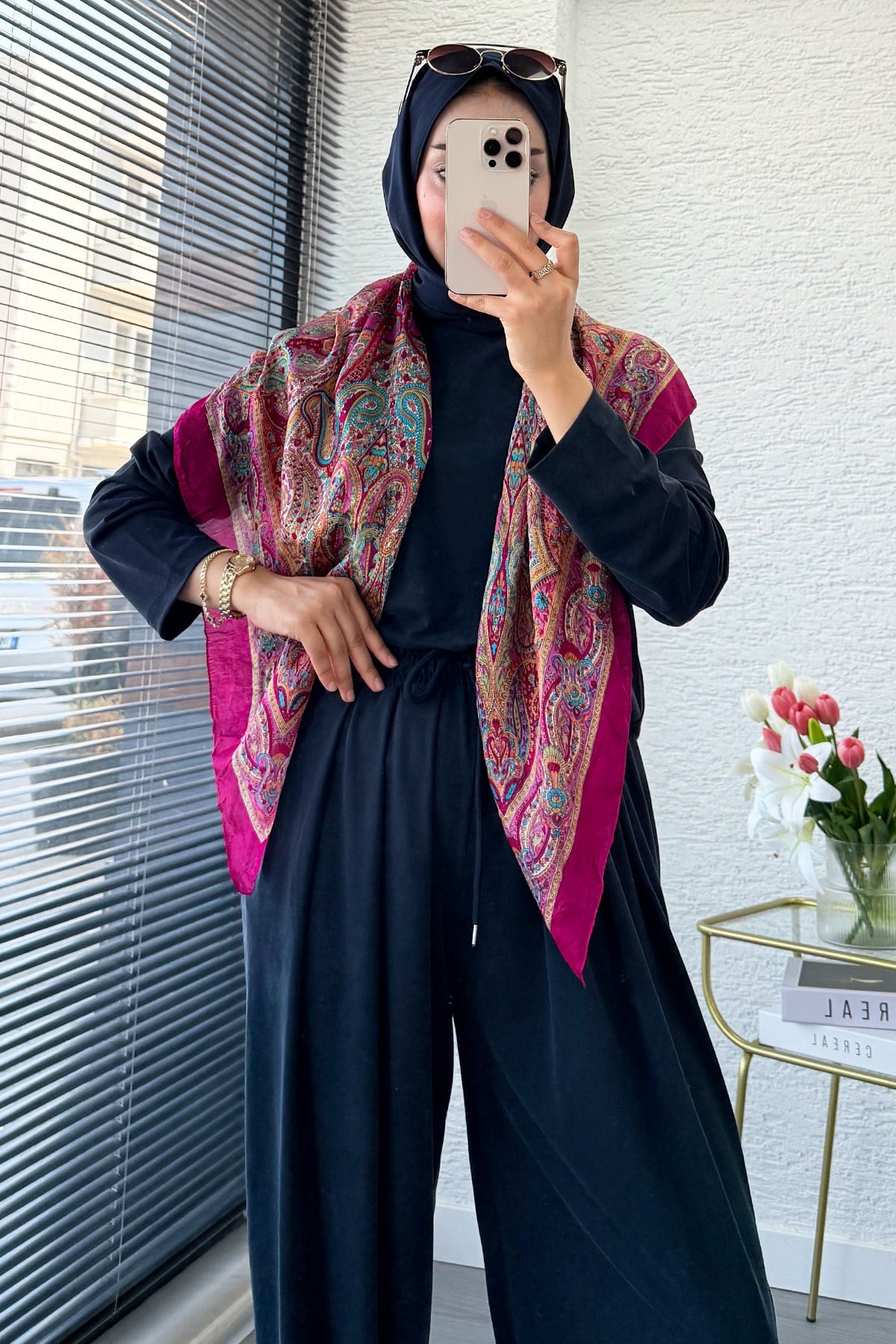 Premium Şalvar Kesim Double Face Pantolon Takım - Antrasit
