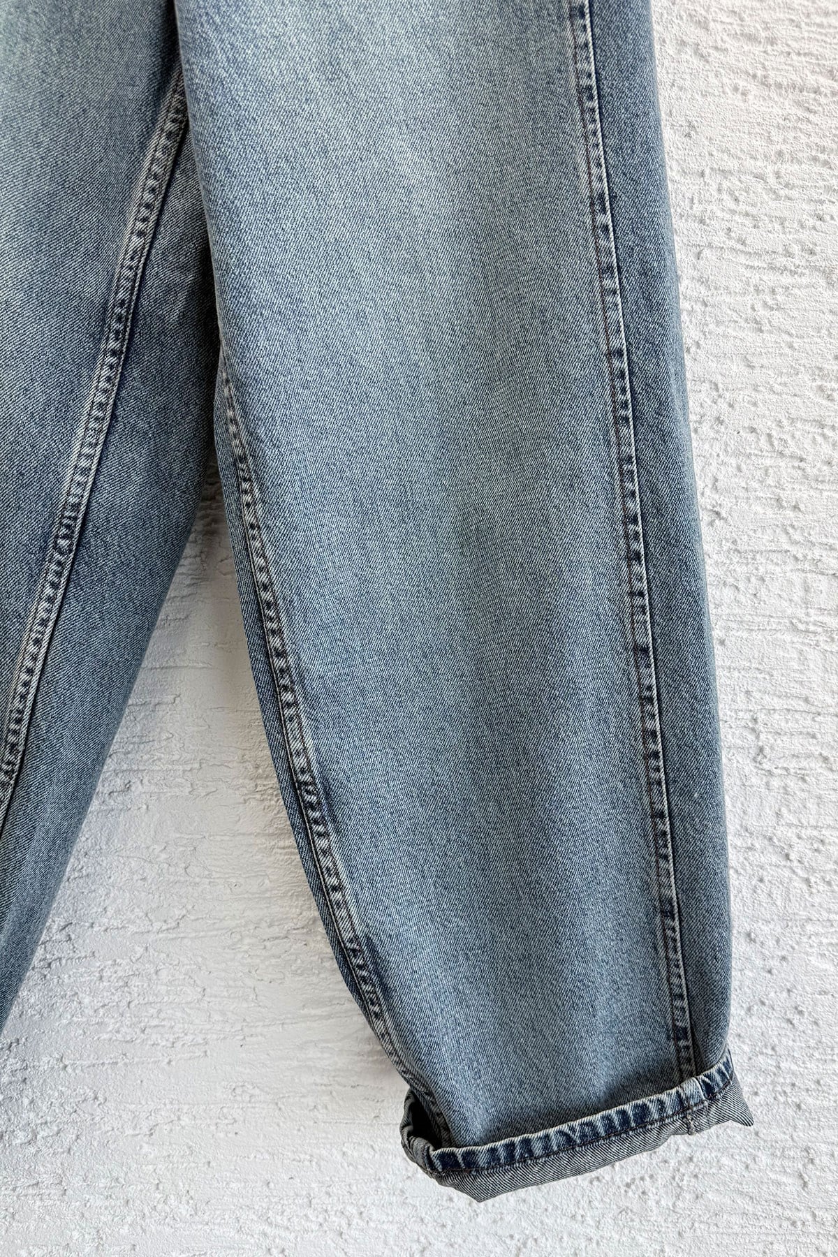 Premıum Şalvar Kesim Drop Crotch Jean Pantolon - Mavi