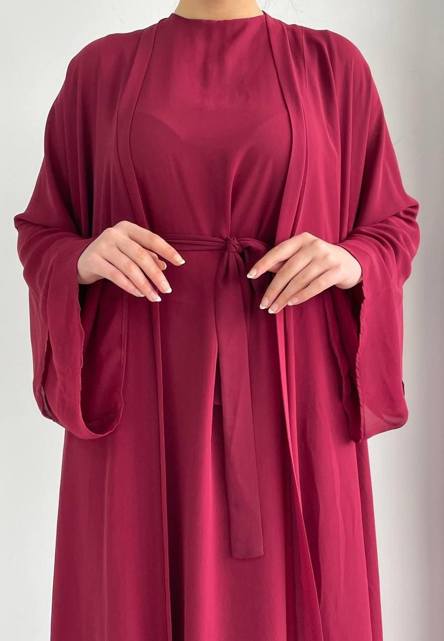 Şifon Anna Şifon Abaya Takım
