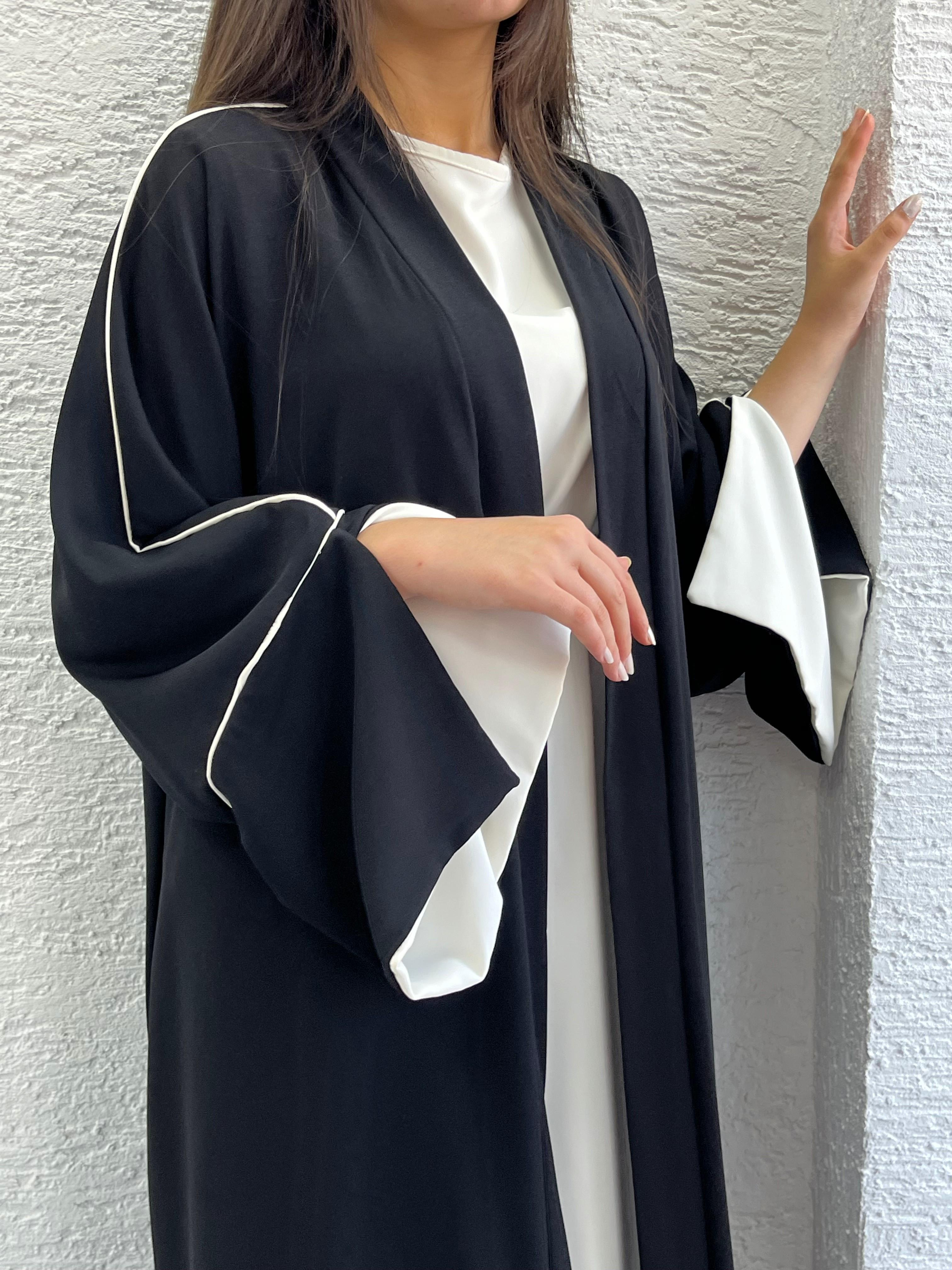 Siyah Ayça Abaya Takım