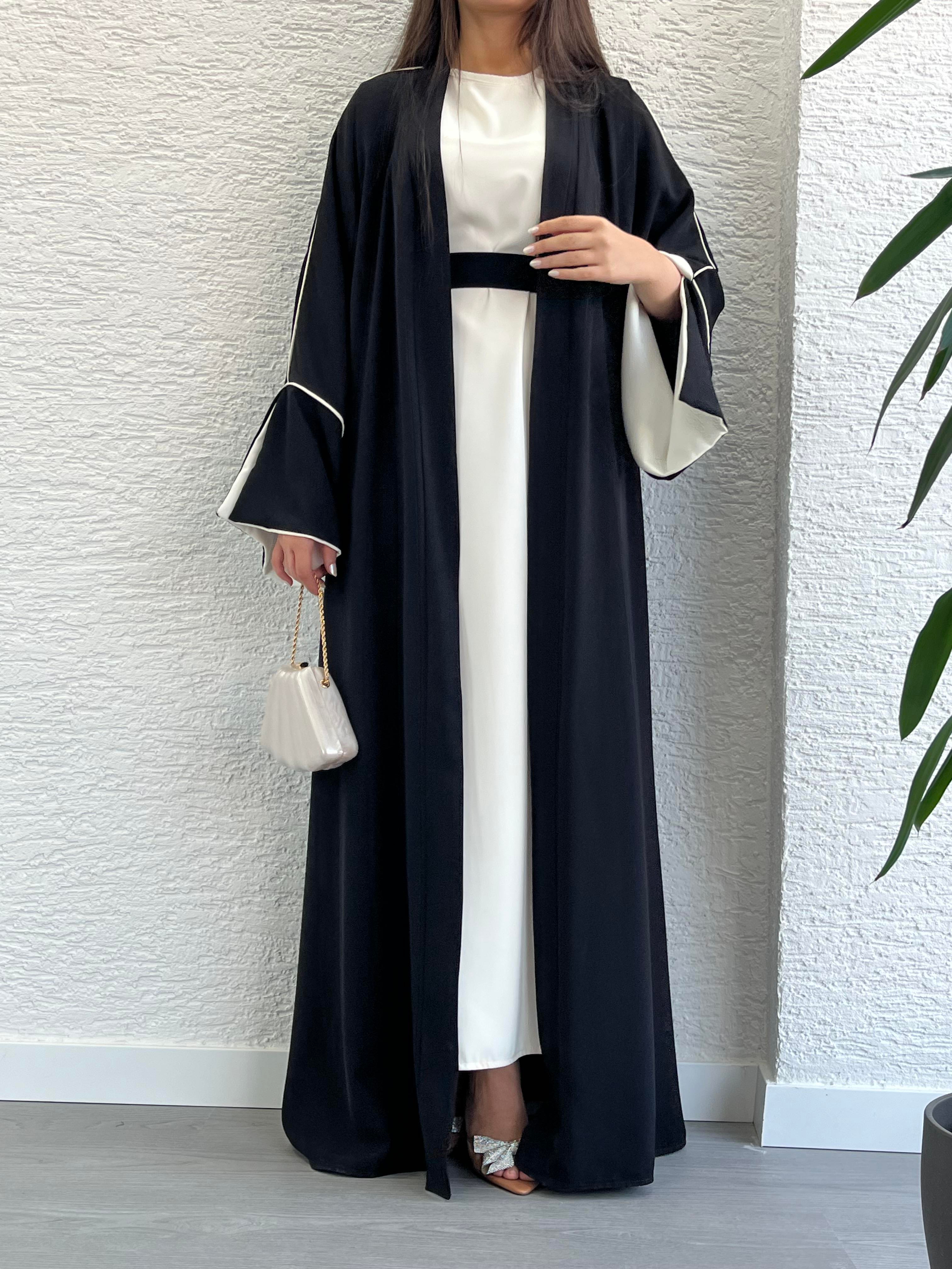 Siyah Ayça Abaya Takım