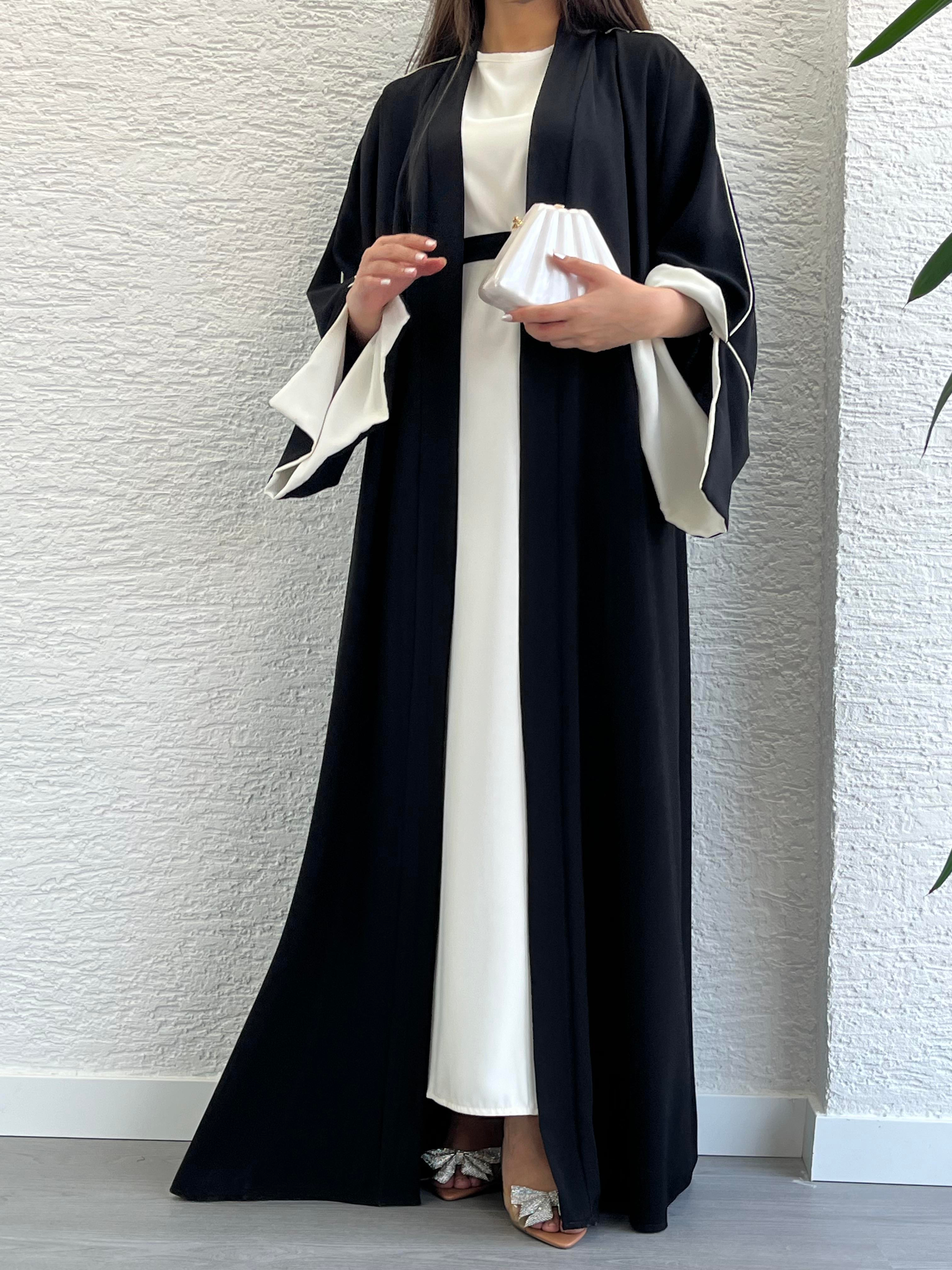 Siyah Ayça Abaya Takım