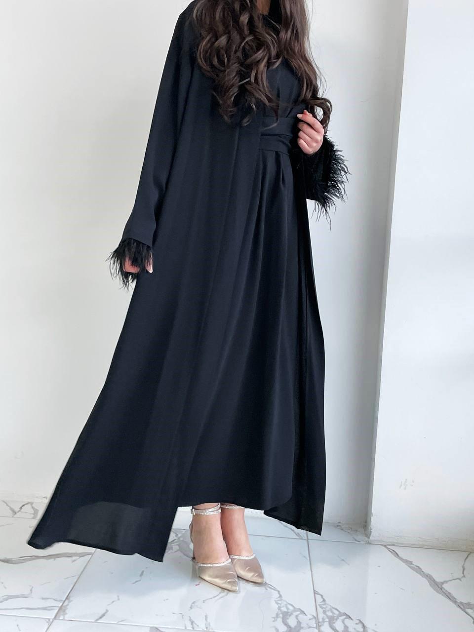 Siyah Ayla Abaya Takım