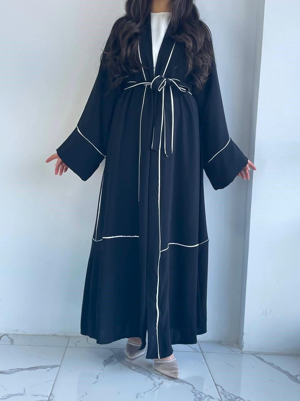 Siyah Biyeli Abaya