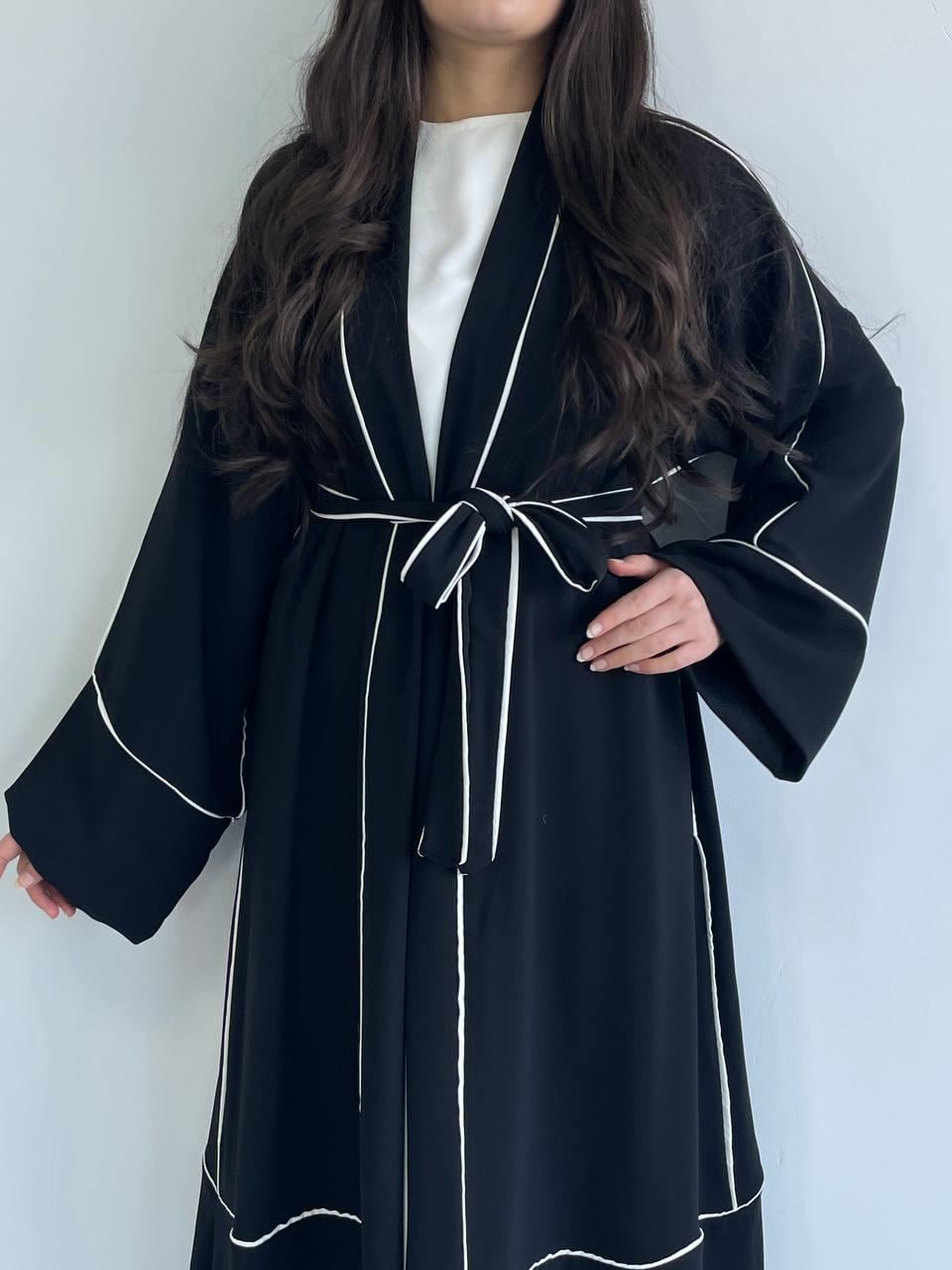 Siyah Biyeli Abaya
