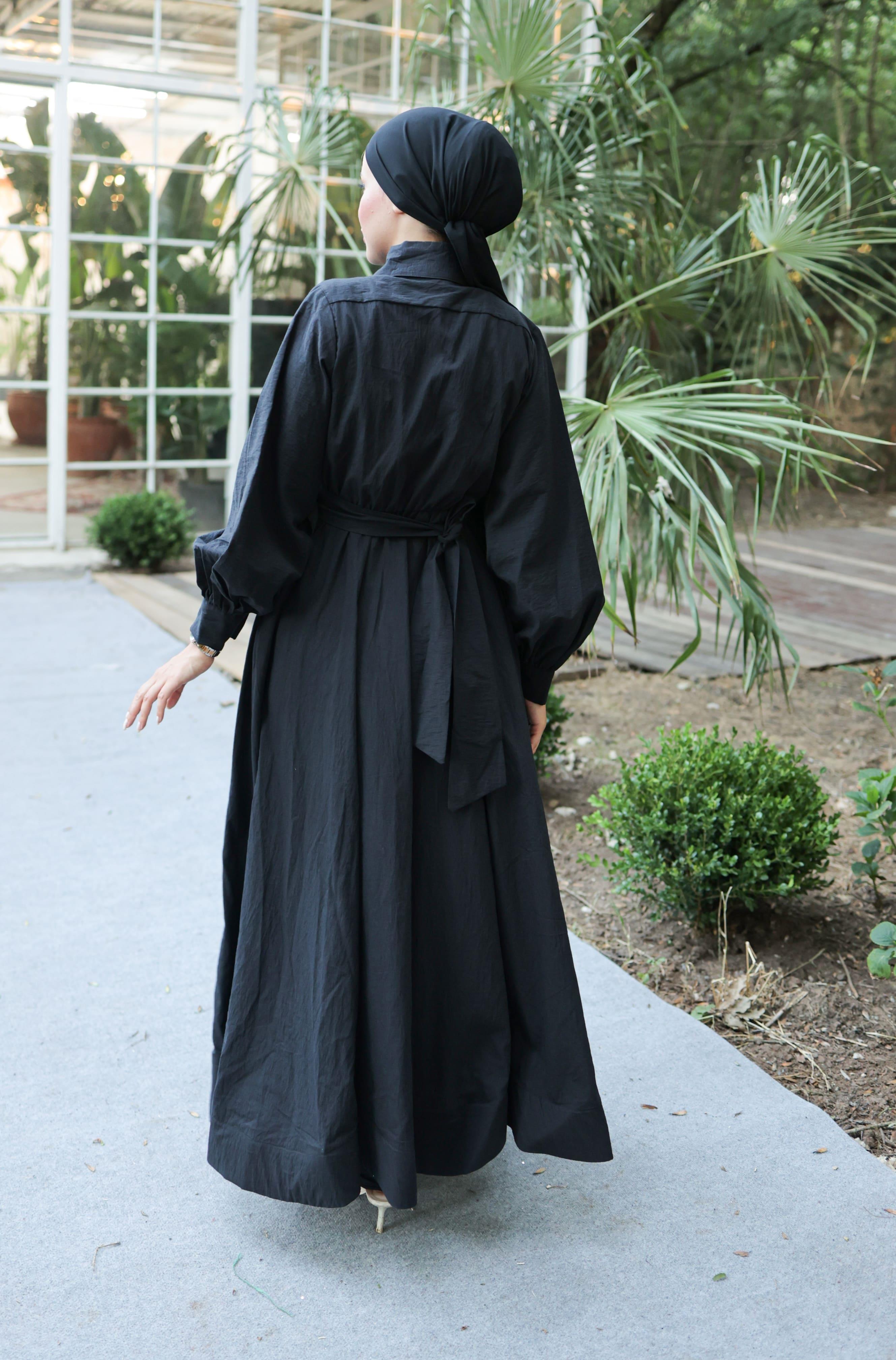 Siyah Lilyum Elbise 