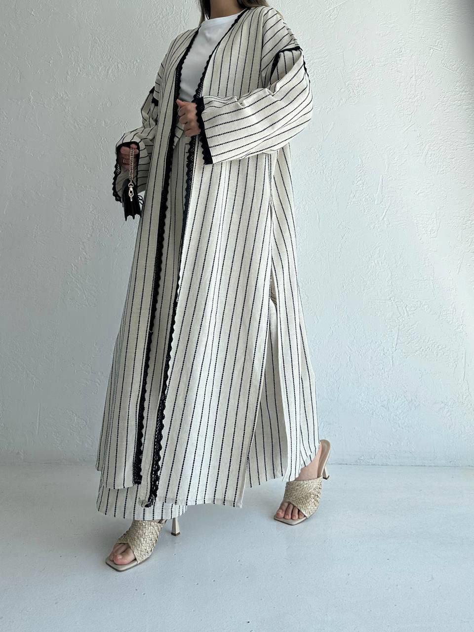 Siyah Linen Keten Takım