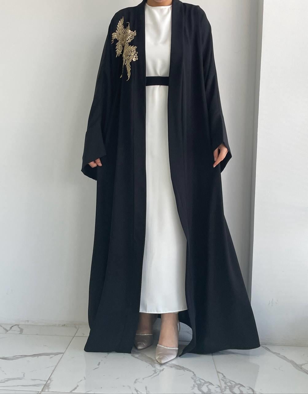 Siyah Nida Abaya Takım 