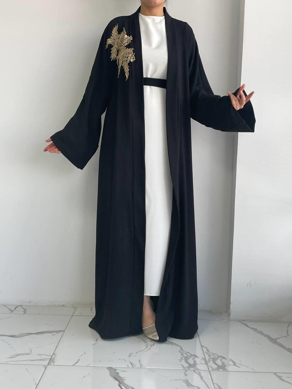 Siyah Nida Abaya Takım 