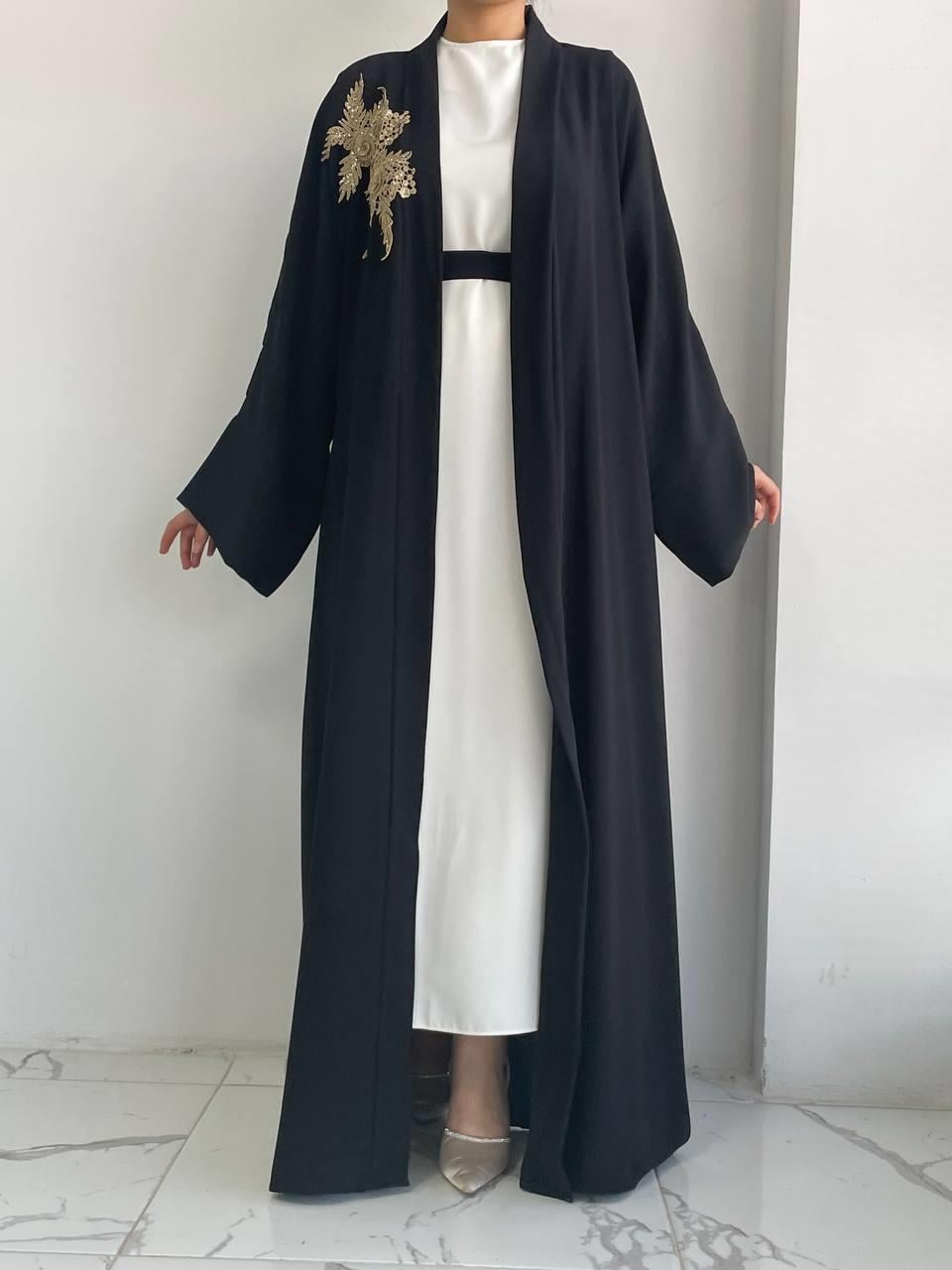 Siyah Nida Abaya Takım 