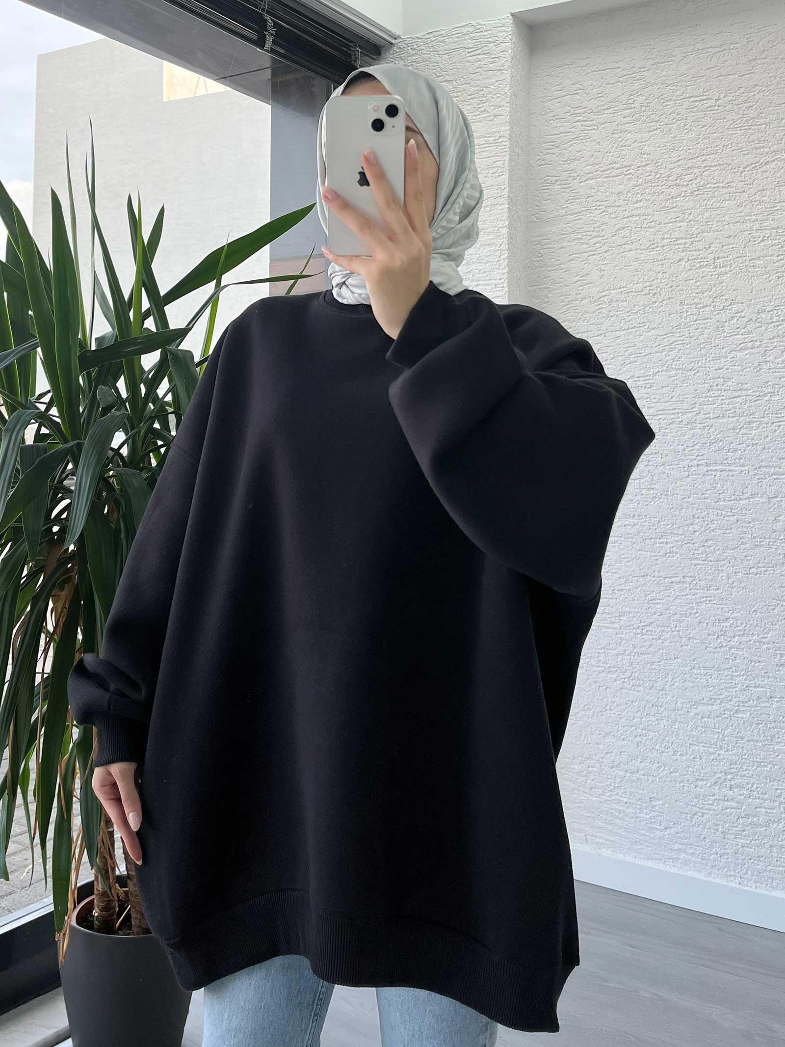 Siyah Oversize Sweat